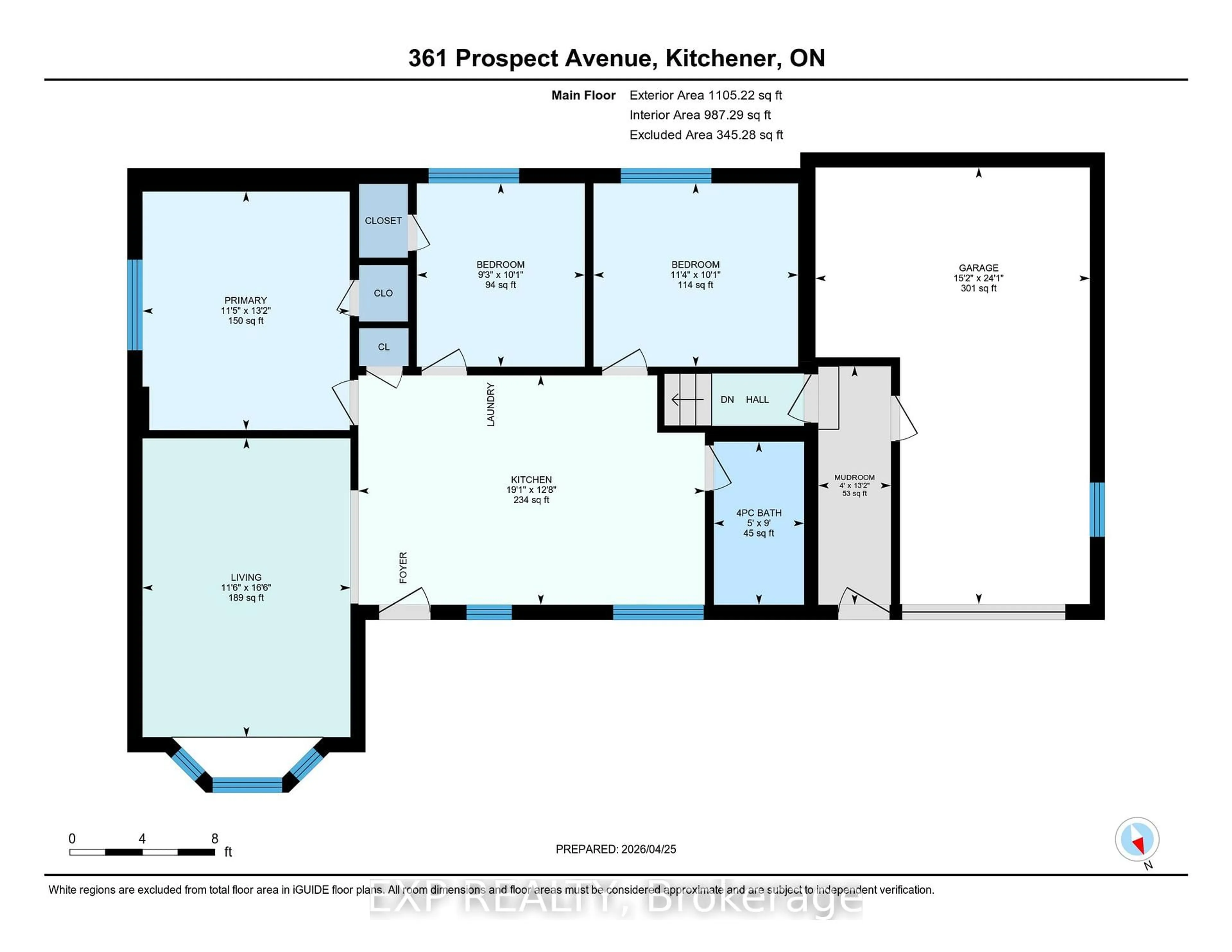 Floor plan for 361 Prospect Ave, Kitchener Ontario N2A 1C9