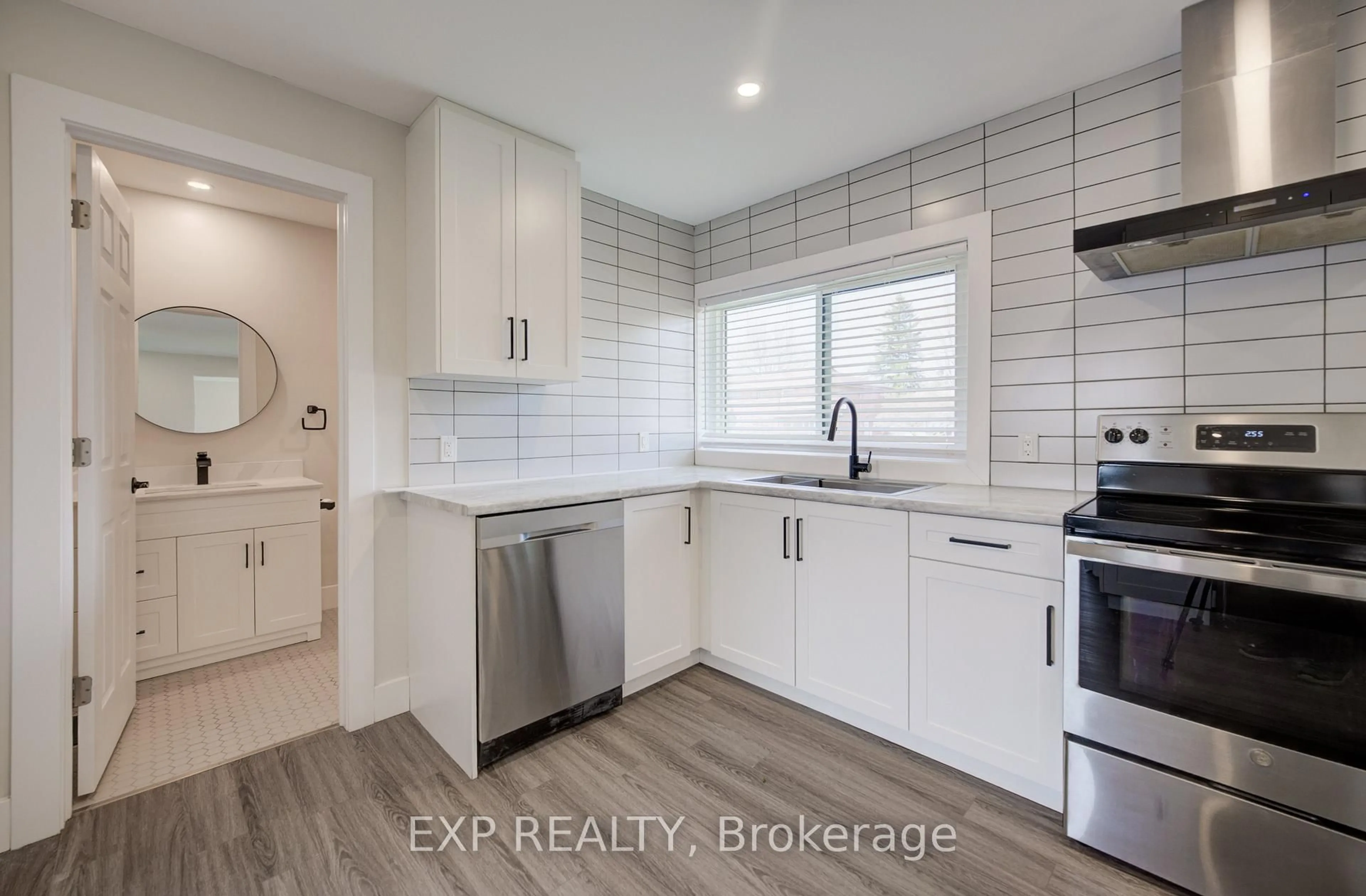 Open concept kitchen, ceramic/tile floor for 361 Prospect Ave, Kitchener Ontario N2A 1C9