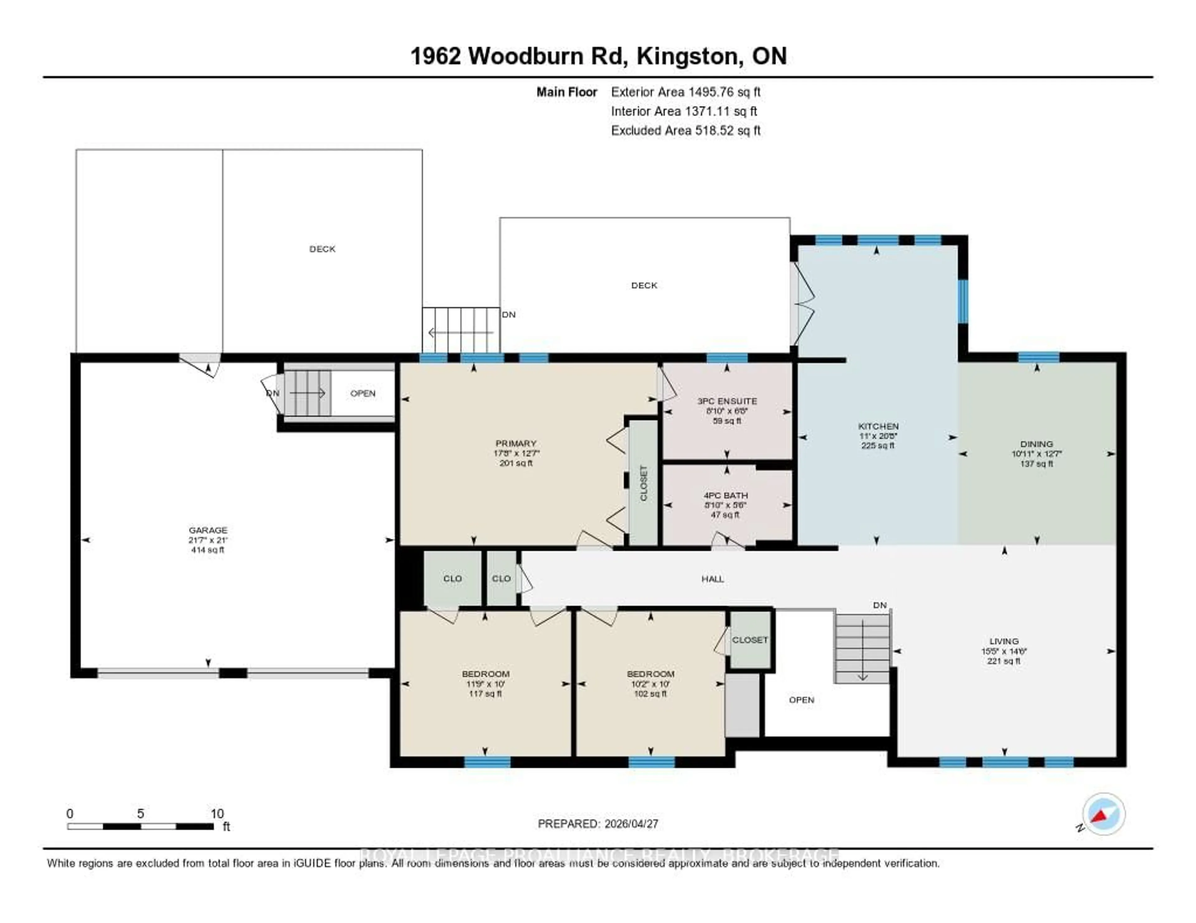 Floor plan for 1962 Woodburn Rd, Kingston Ontario K0H 1Y0