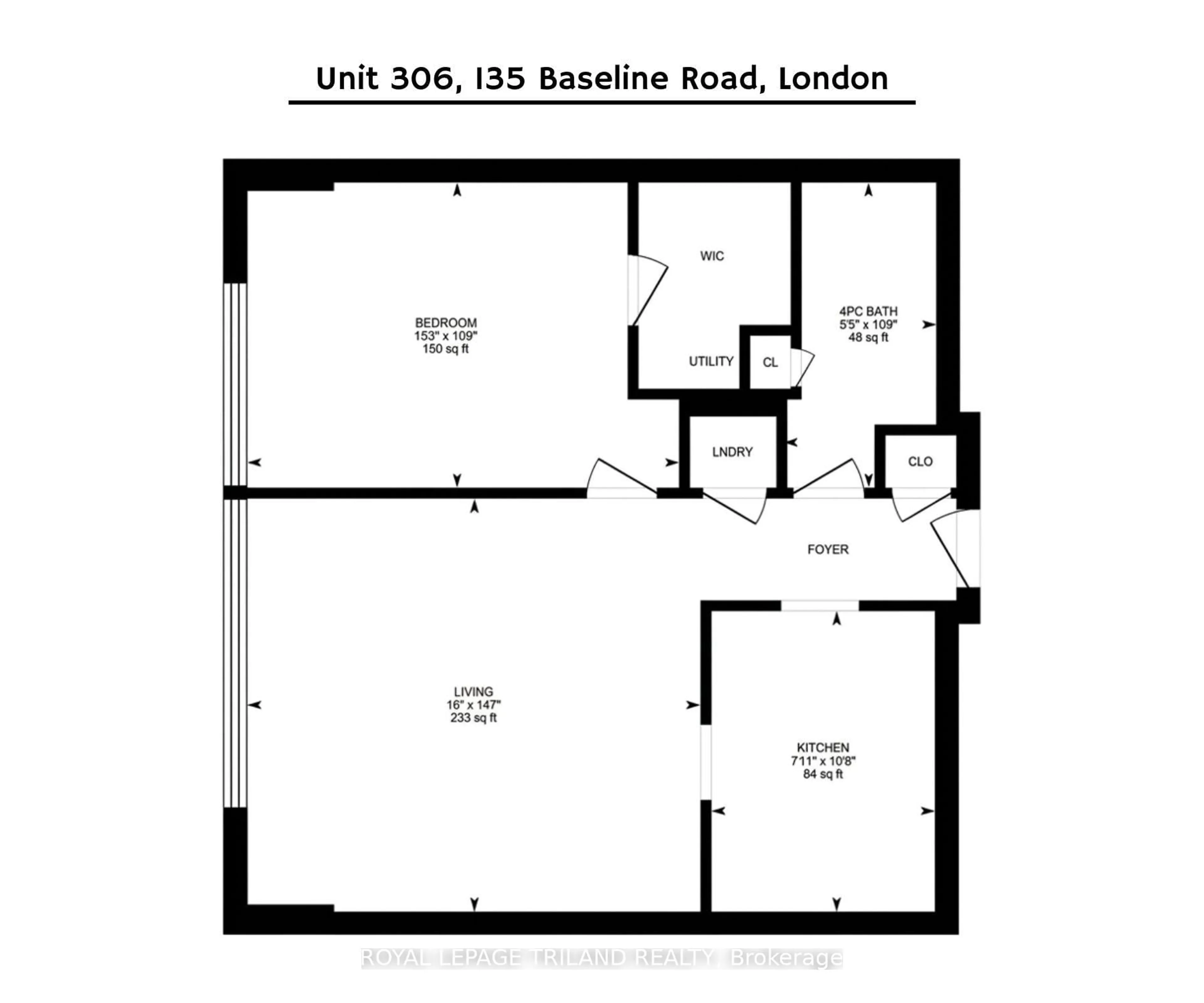 Floor plan for 135 Base Line Rd #306, London South Ontario N6J 4W4