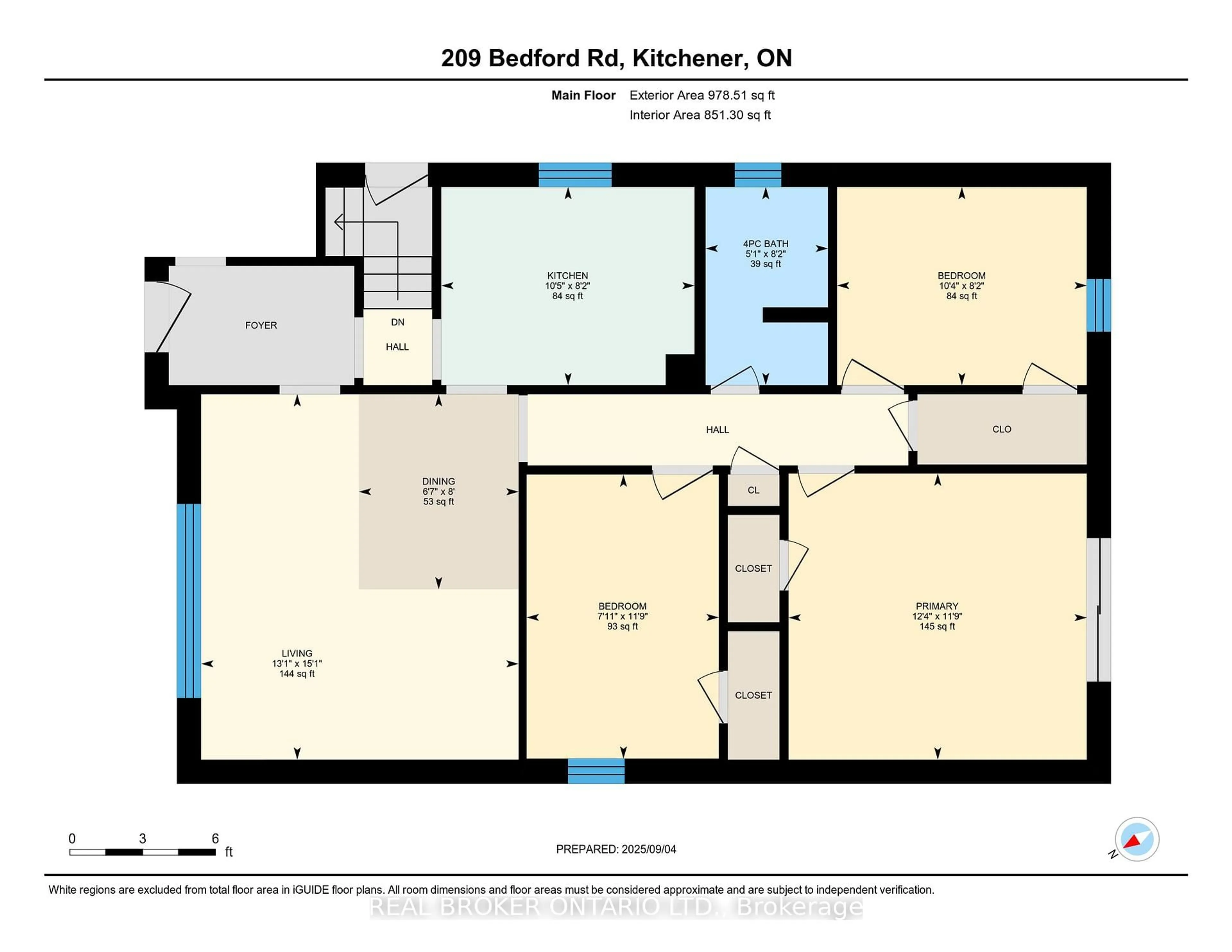 Floor plan for 209 Bedford Rd, Kitchener Ontario N2G 3A5