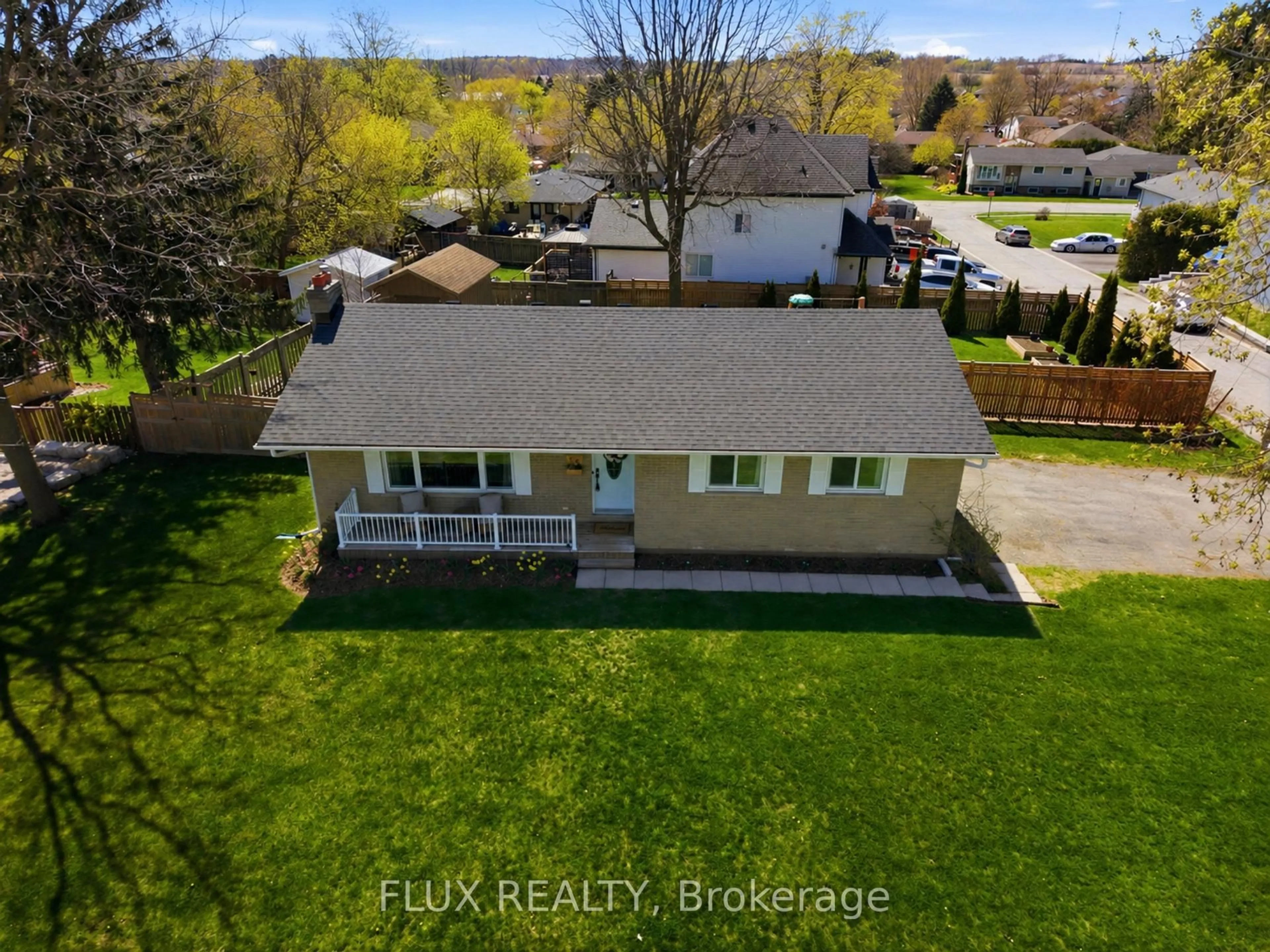 A pic from outside/outdoor area/front of a property/back of a property/a pic from drone, water/lake/river/ocean view for 16 Muma St, Blandford-Blenheim Ontario N0J 1G0