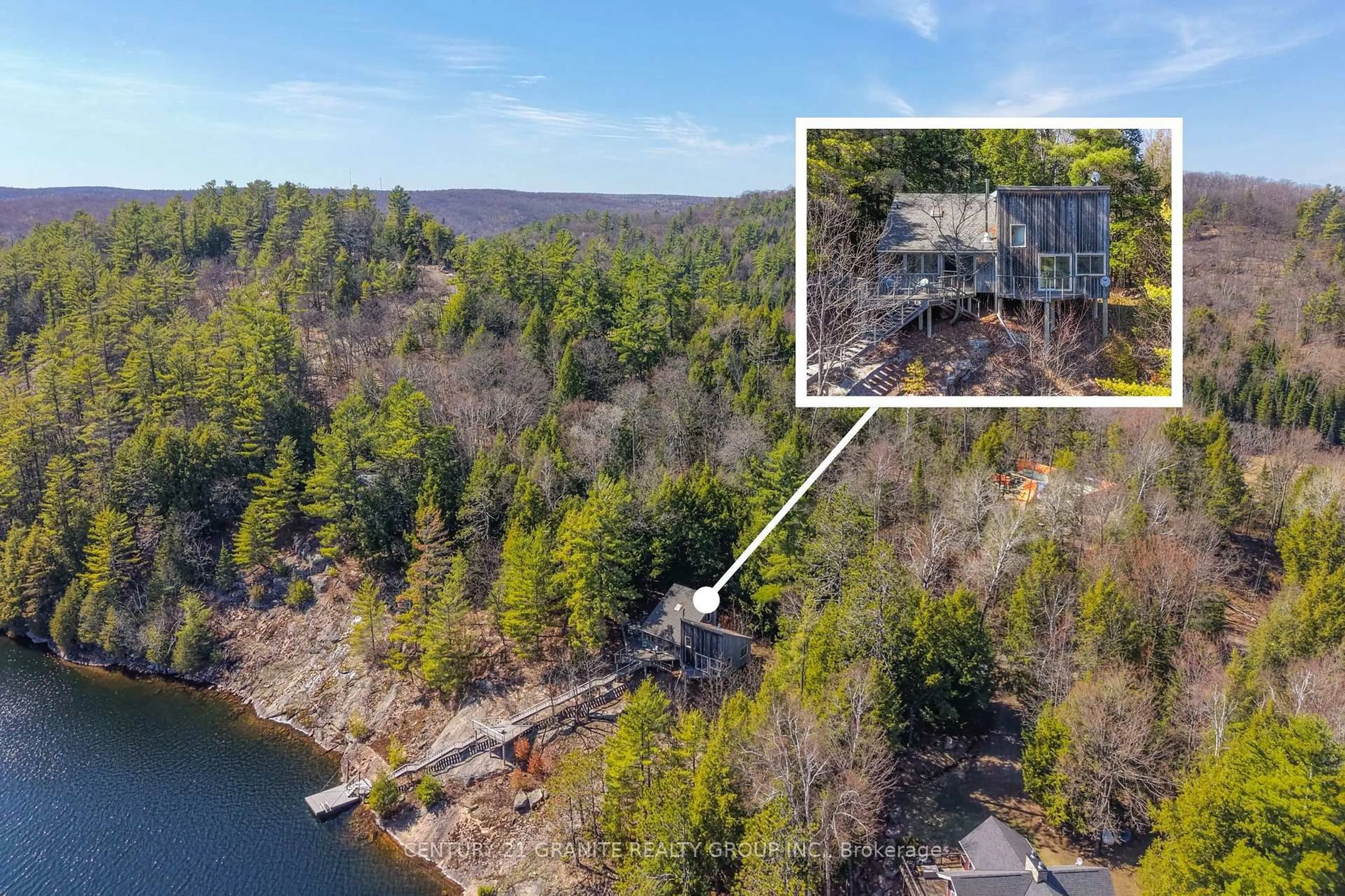 A pic from outside/outdoor area/front of a property/back of a property/a pic from drone, water/lake/river/ocean view for 11 Sumac Crt, Bancroft Ontario K0L 1C0