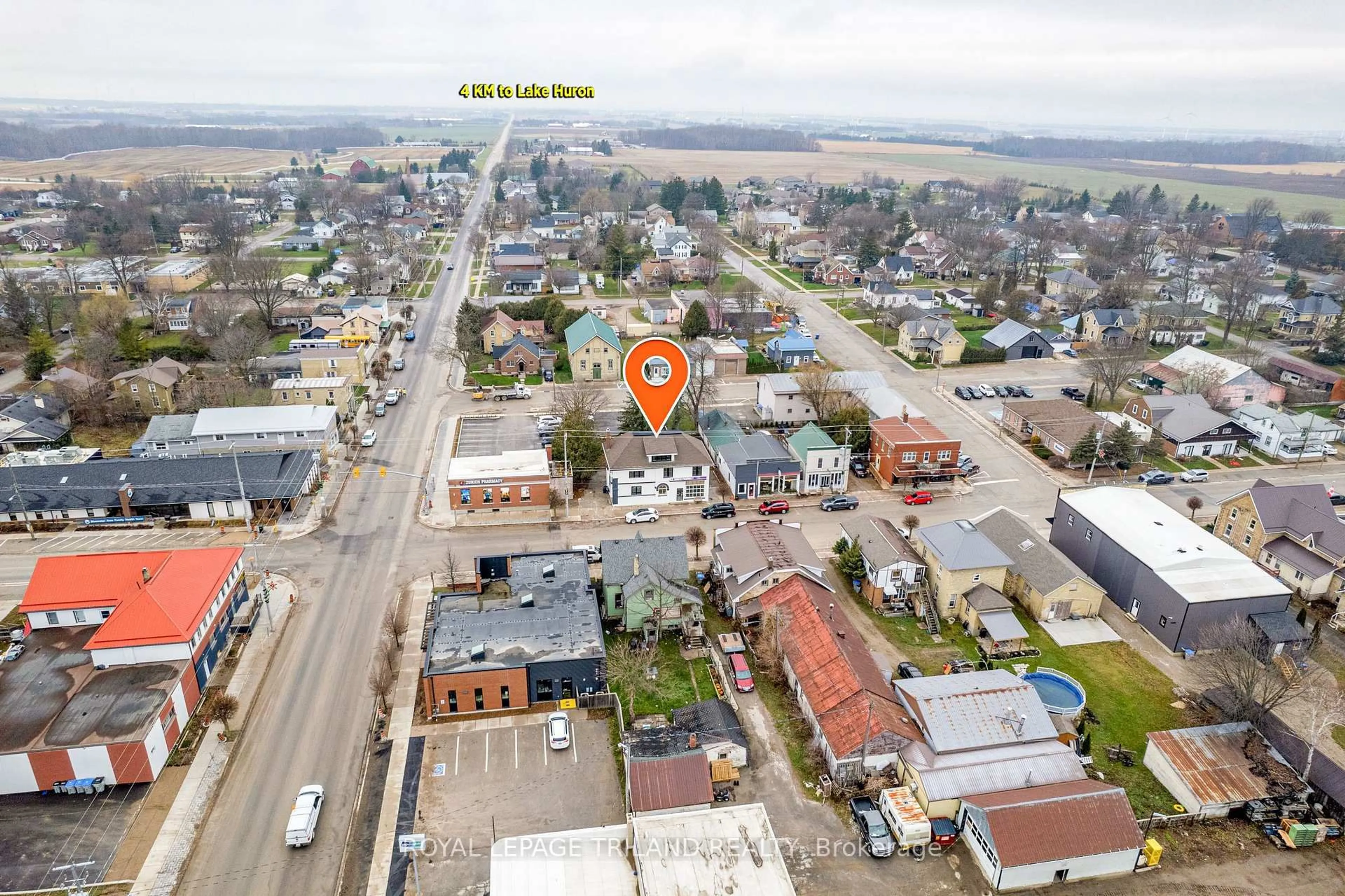 A pic from outside/outdoor area/front of a property/back of a property/a pic from drone, street for 11 Goshen St, Bluewater Ontario N0M 2T0