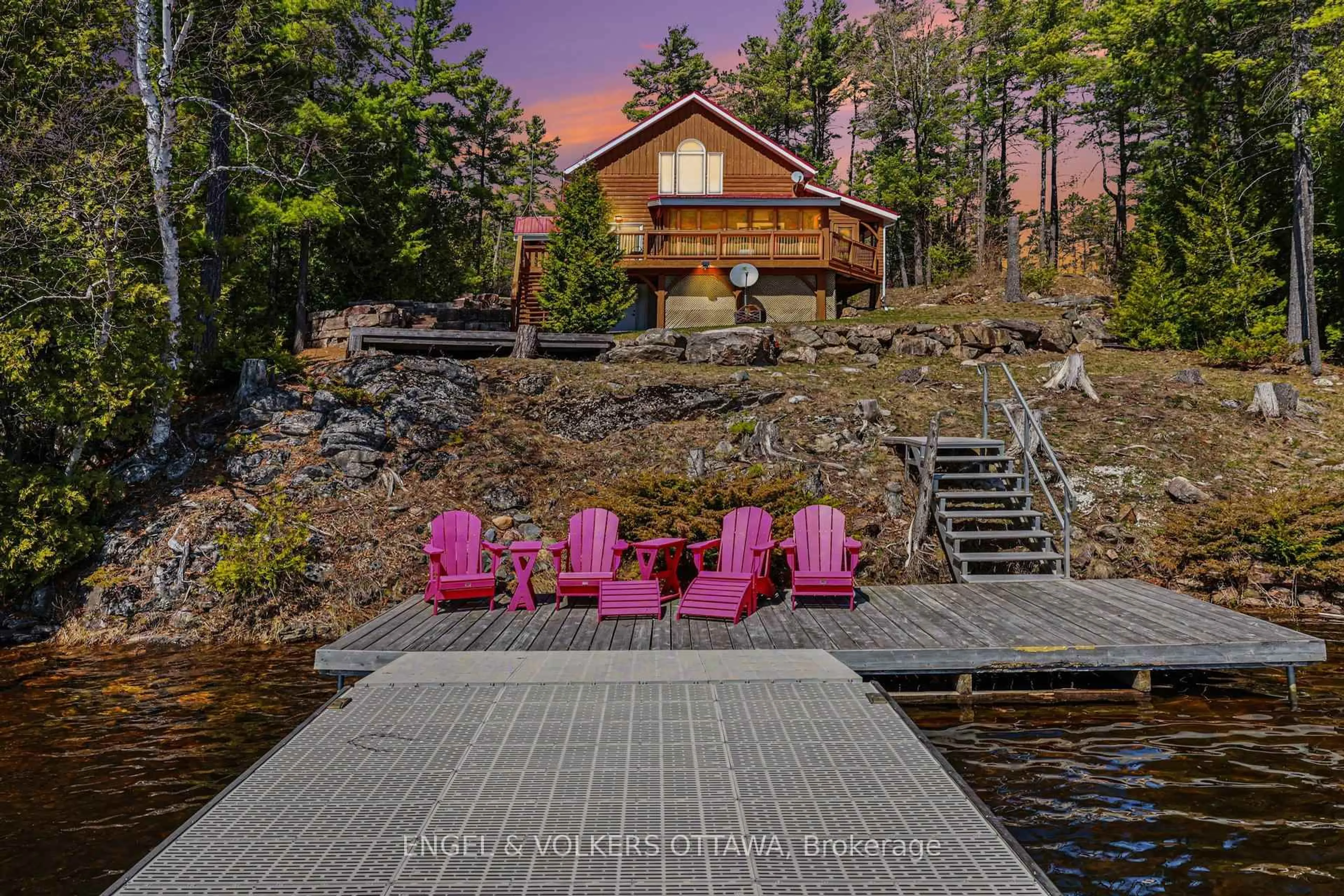 Patio, water/lake/river/ocean view for 1244 Marshall Lane, Plevna Ontario K0H 2M0