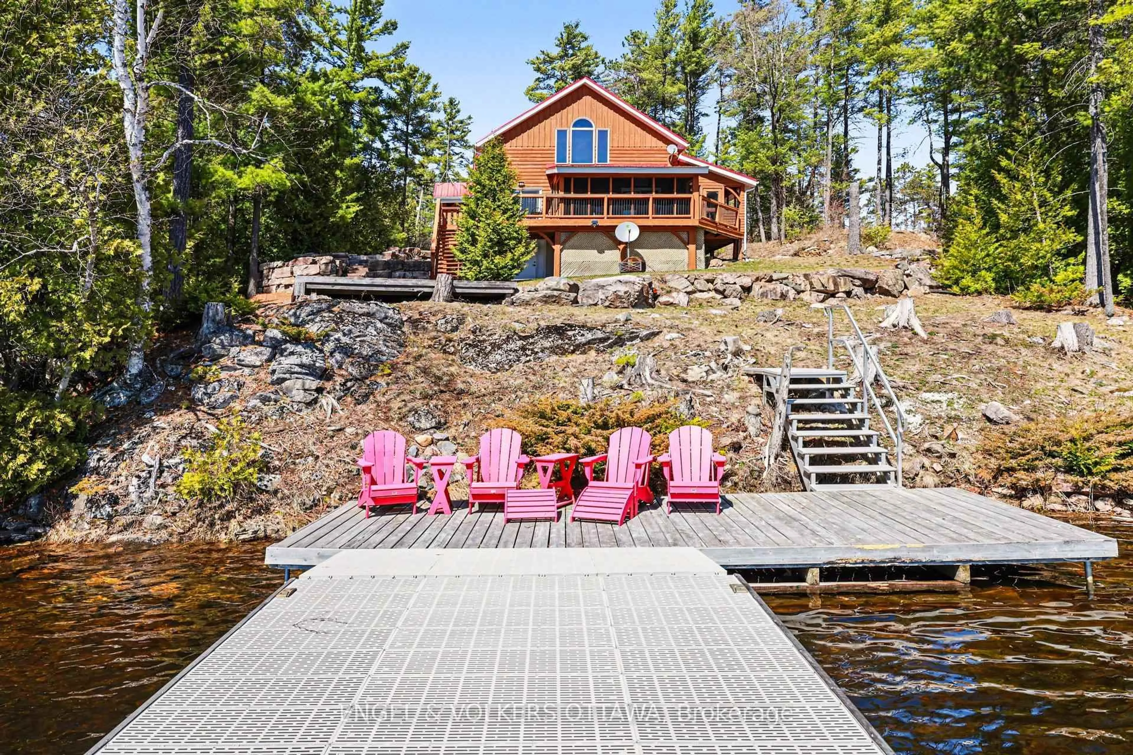 Patio, water/lake/river/ocean view for 1244 Marshall Lane, Plevna Ontario K0H 2M0