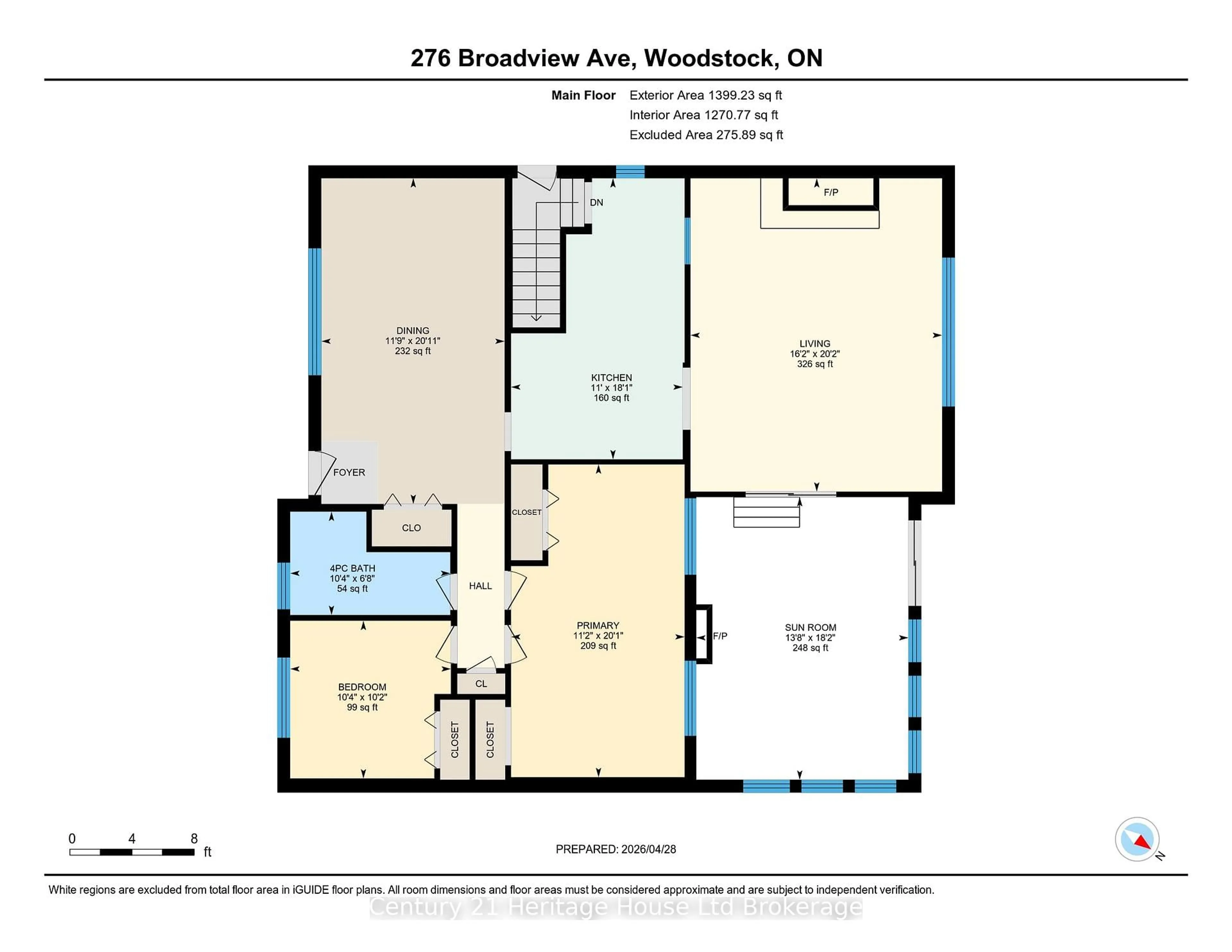 Floor plan for 276 Broadview Ave, Woodstock Ontario N4S 2S6