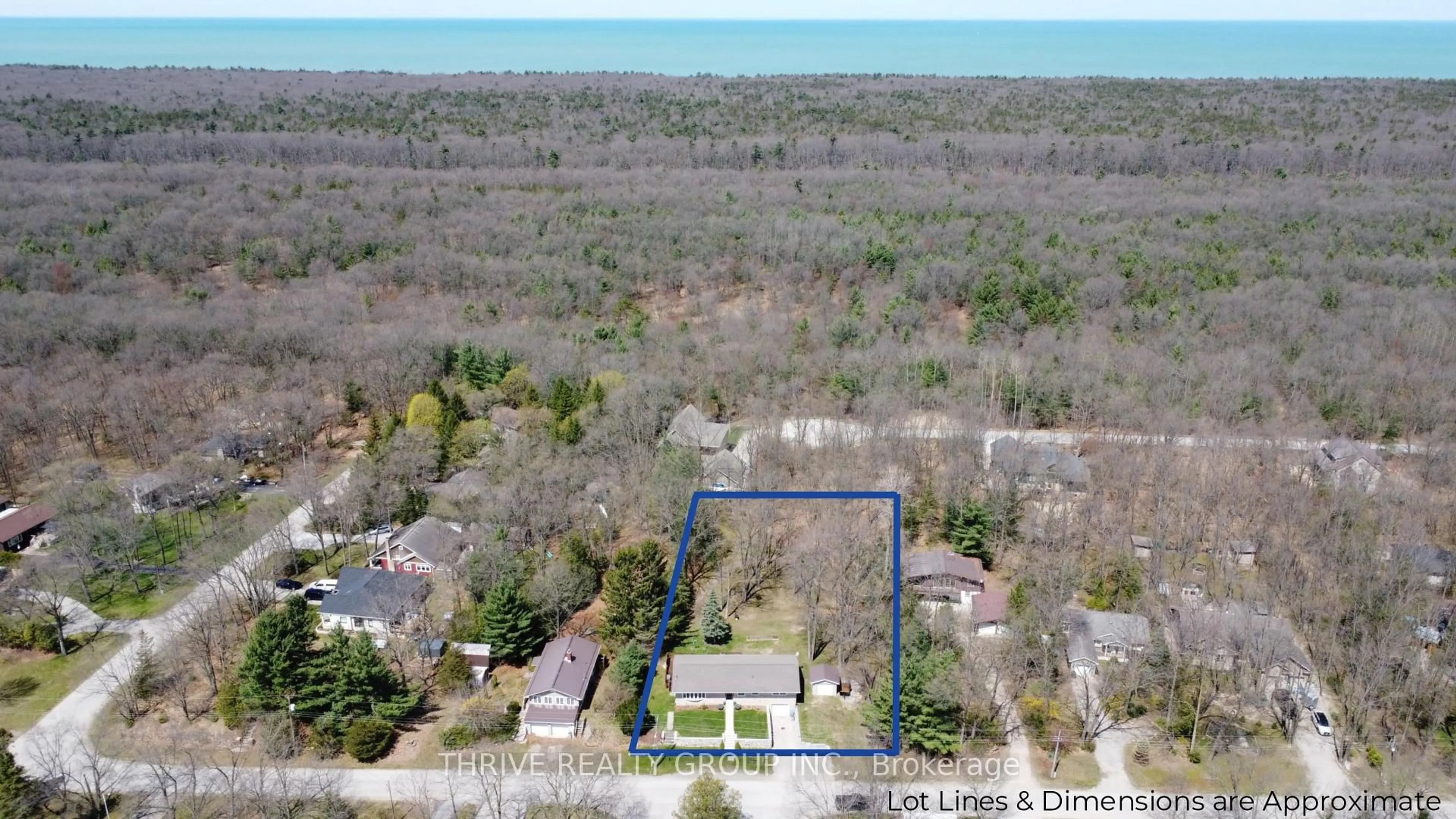 A pic from outside/outdoor area/front of a property/back of a property/a pic from drone, water/lake/river/ocean view for 9650 Joanne Ave, Lambton Shores Ontario N0M 1T0