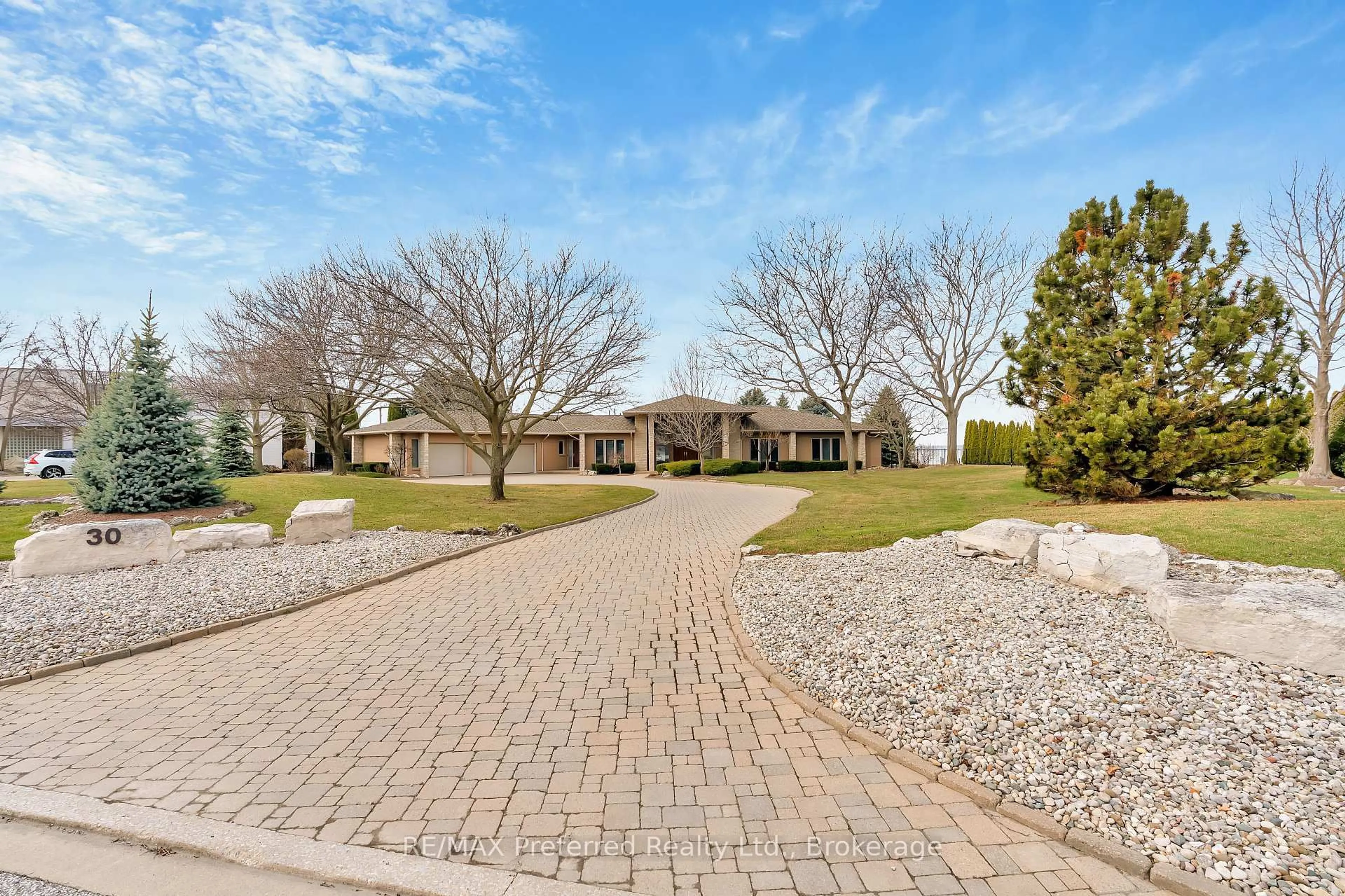 A pic from outside/outdoor area/front of a property/back of a property/a pic from drone, street for 30 Emerald Lane, Amherstburg Ontario N9V 3R3