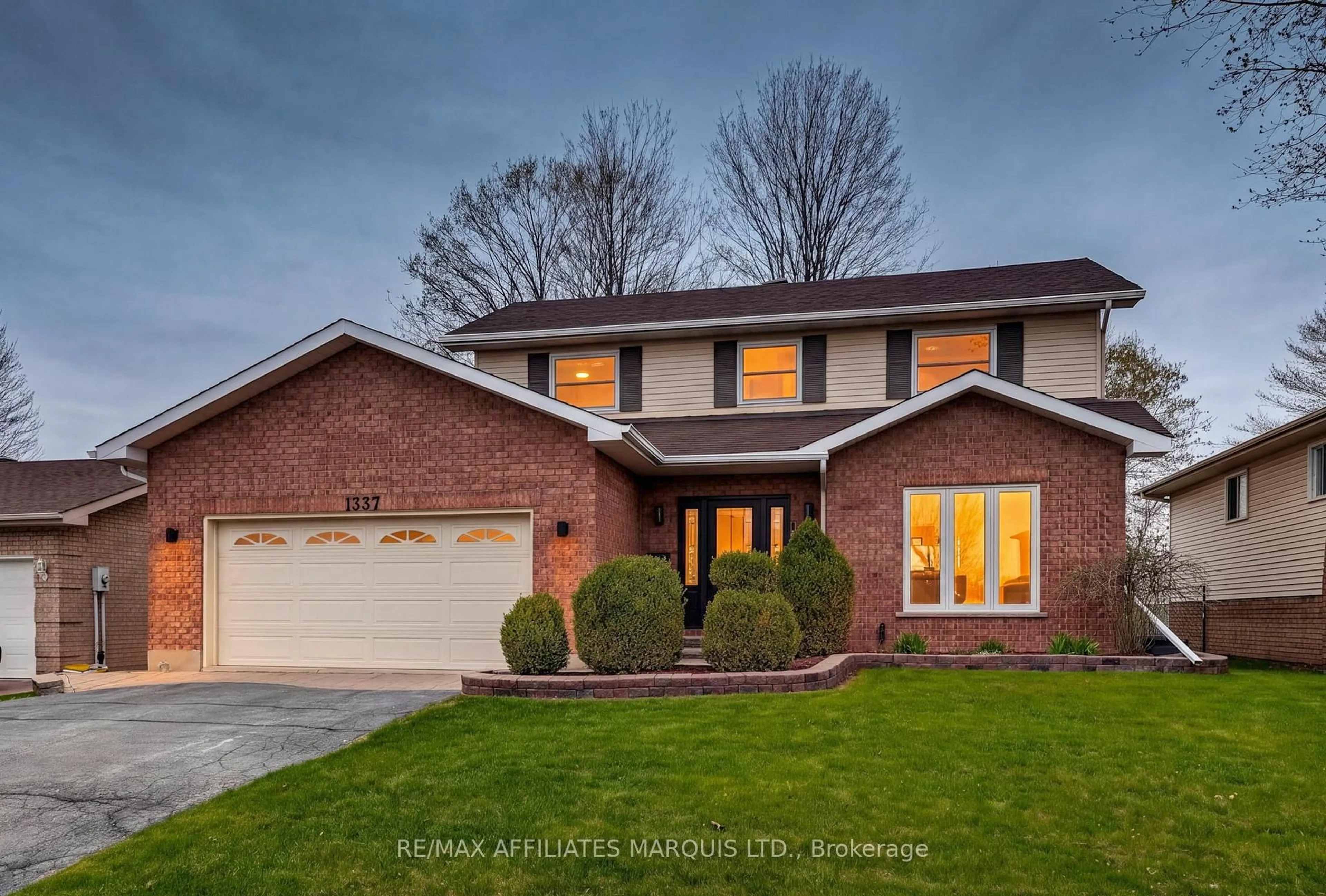 Home with brick exterior material, street for 1337 Patricia Pl, Cornwall Ontario K6H 6X9