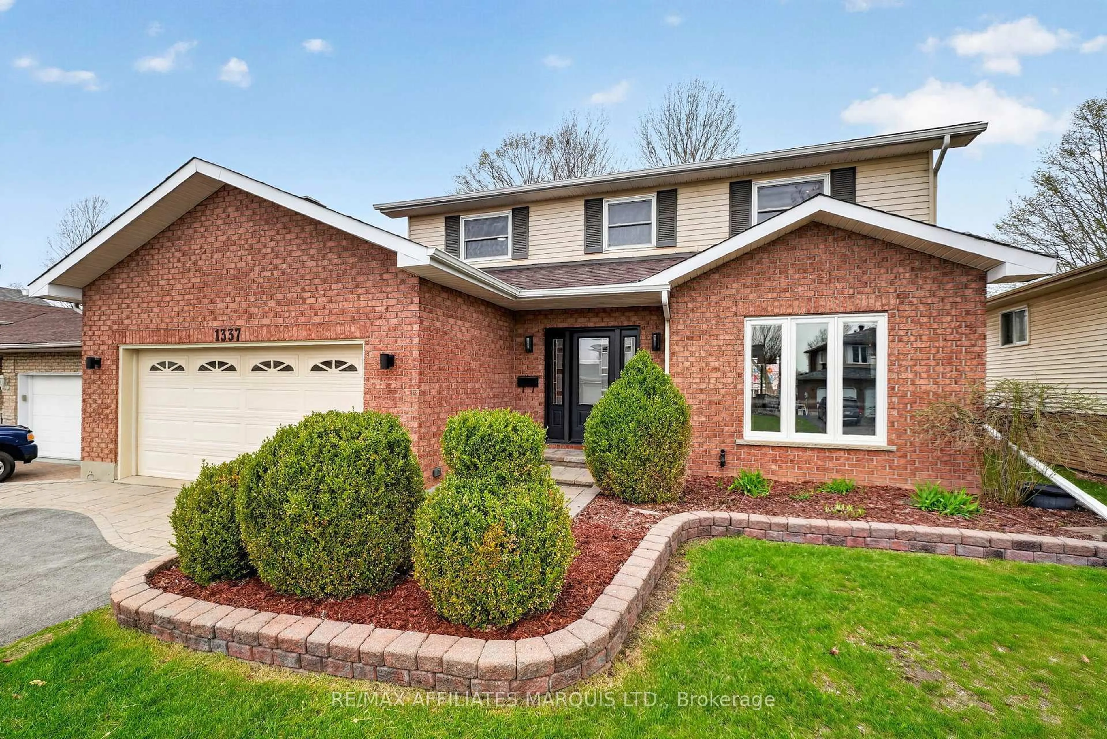 Home with brick exterior material, street for 1337 Patricia Pl, Cornwall Ontario K6H 6X9
