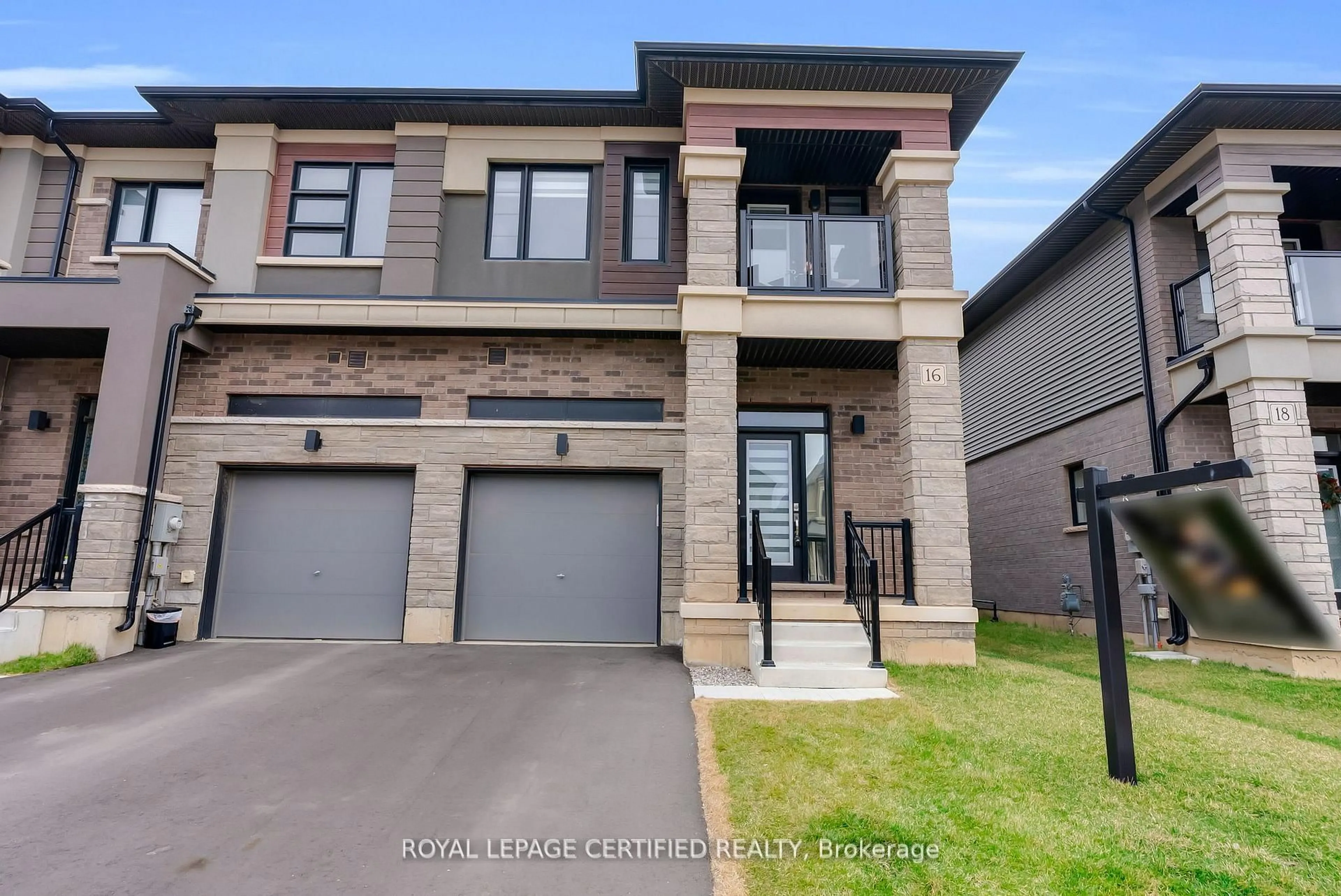 Home with brick exterior material, street for 16 Dennis Ave, Brantford Ontario N3V 0C1