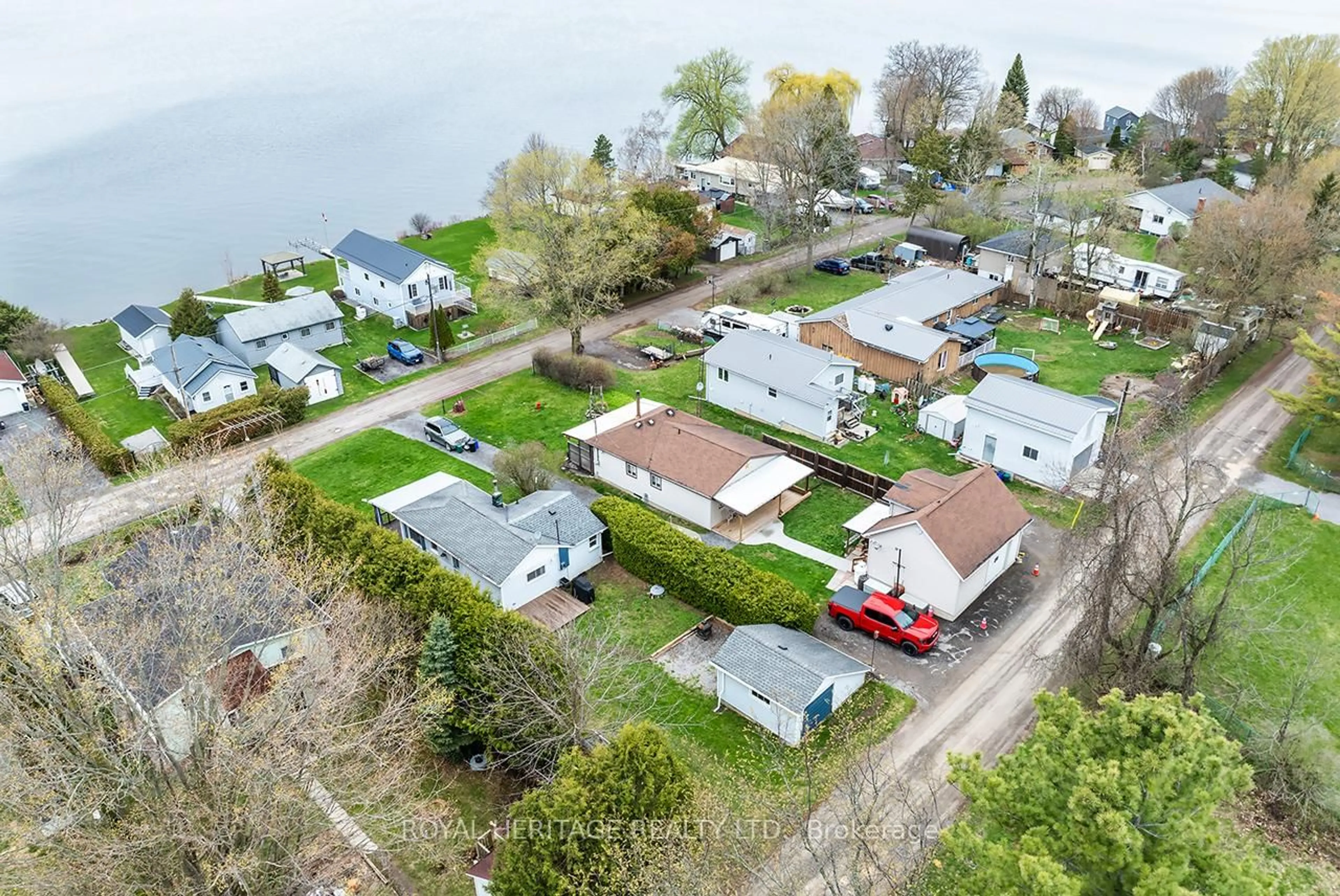 A pic from outside/outdoor area/front of a property/back of a property/a pic from drone, water/lake/river/ocean view for 5139 Halstead Beach Rd 275 Rd, Hamilton Township Ontario K0L 1E0