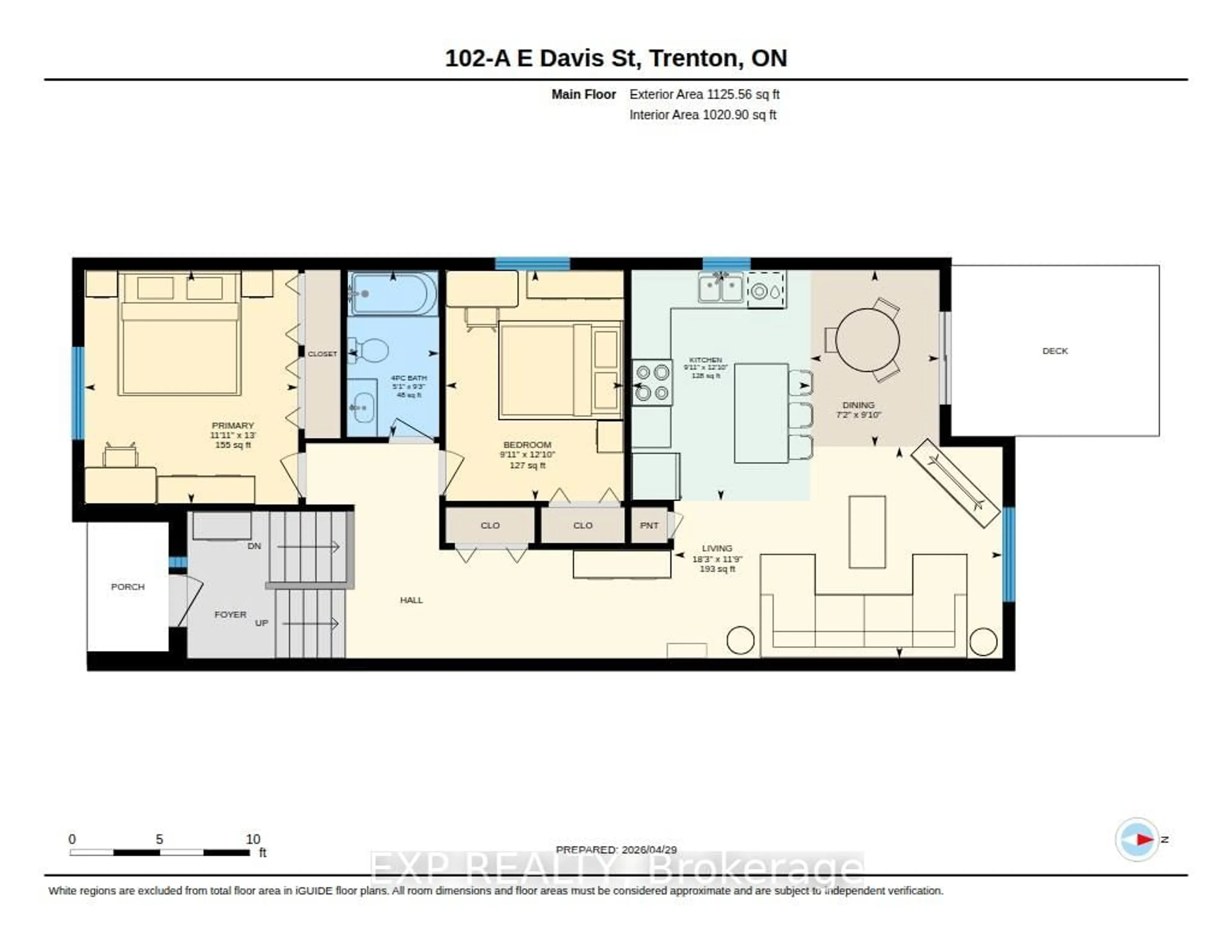 Floor plan for 102 Davis St #A, Quinte West Ontario K8V 4L1