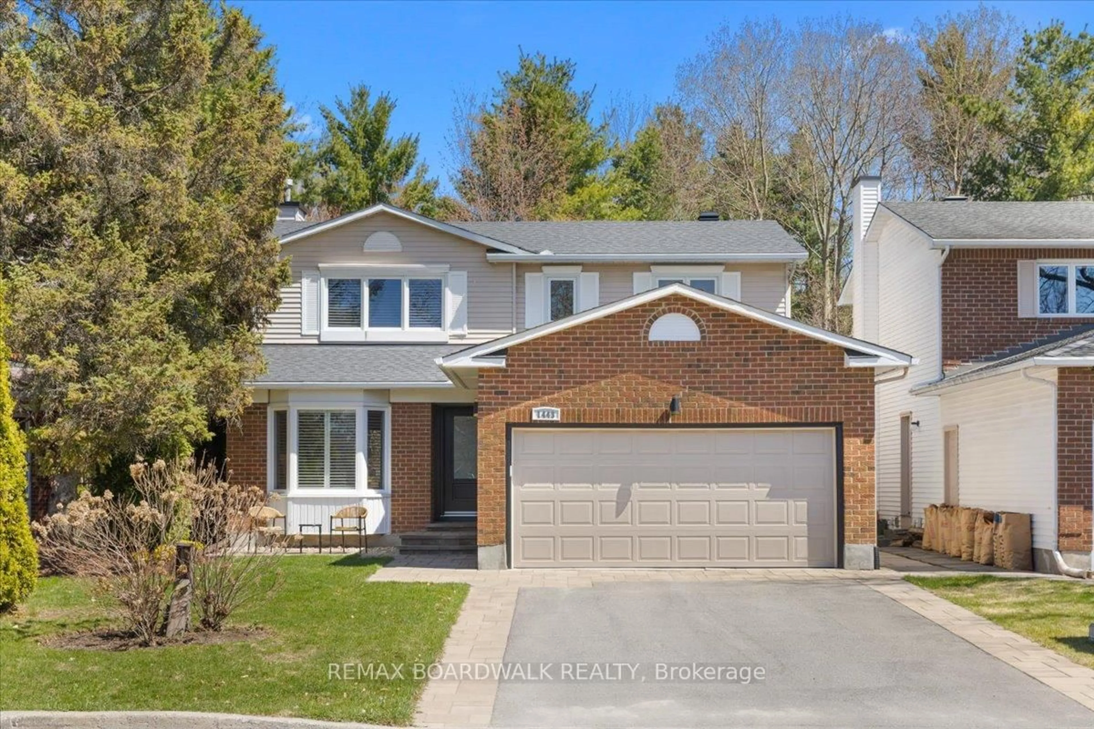 Home with brick exterior material, street for 1443 Larkhaven Cres, Orleans Ontario K1C 5A5