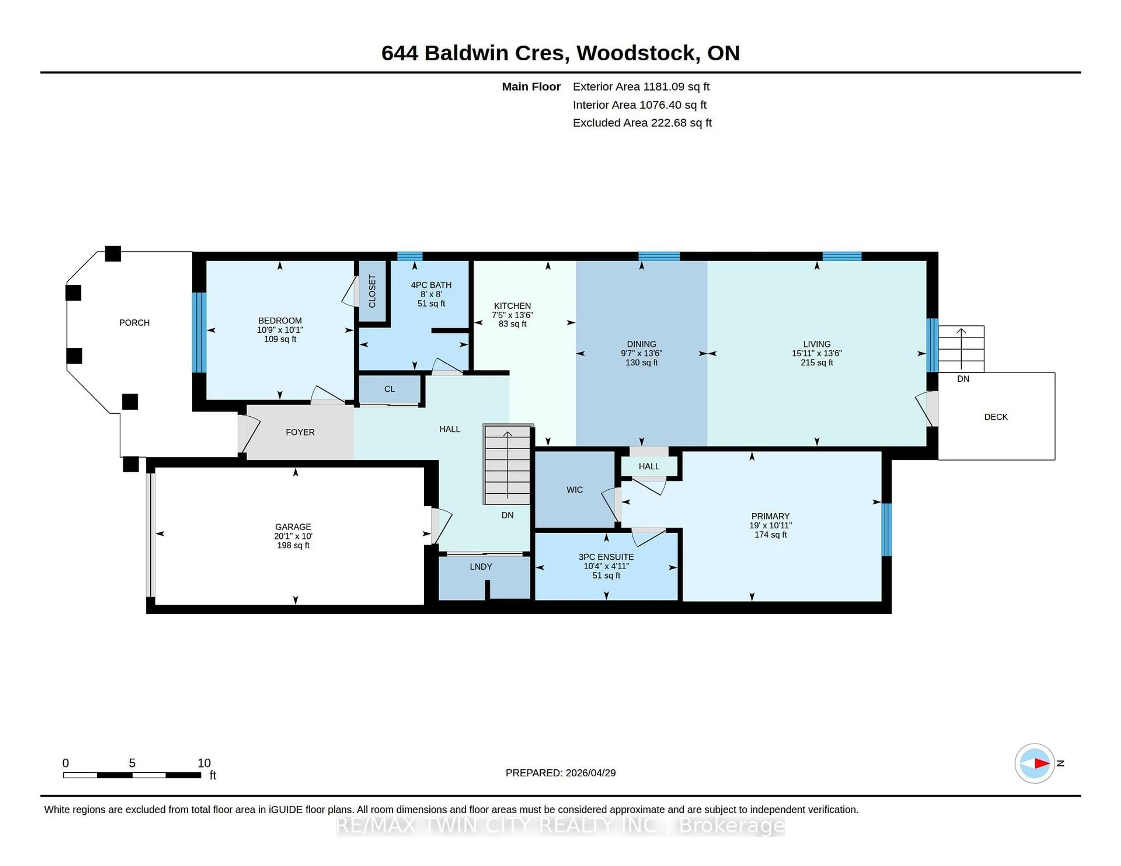 Floor plan for 644 Baldwin Cres, Woodstock Ontario N4T 0G5