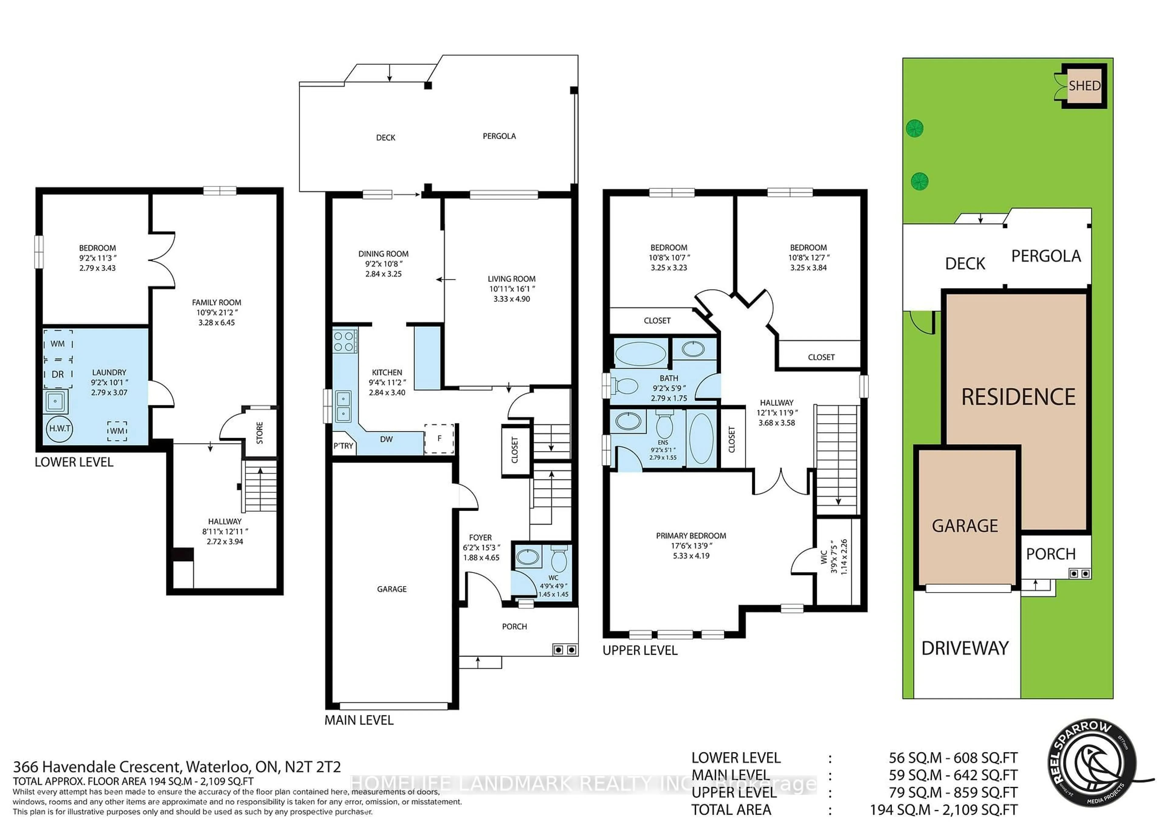 Floor plan for 366 HAVENDALE Cres, Waterloo Ontario N2T 2T4