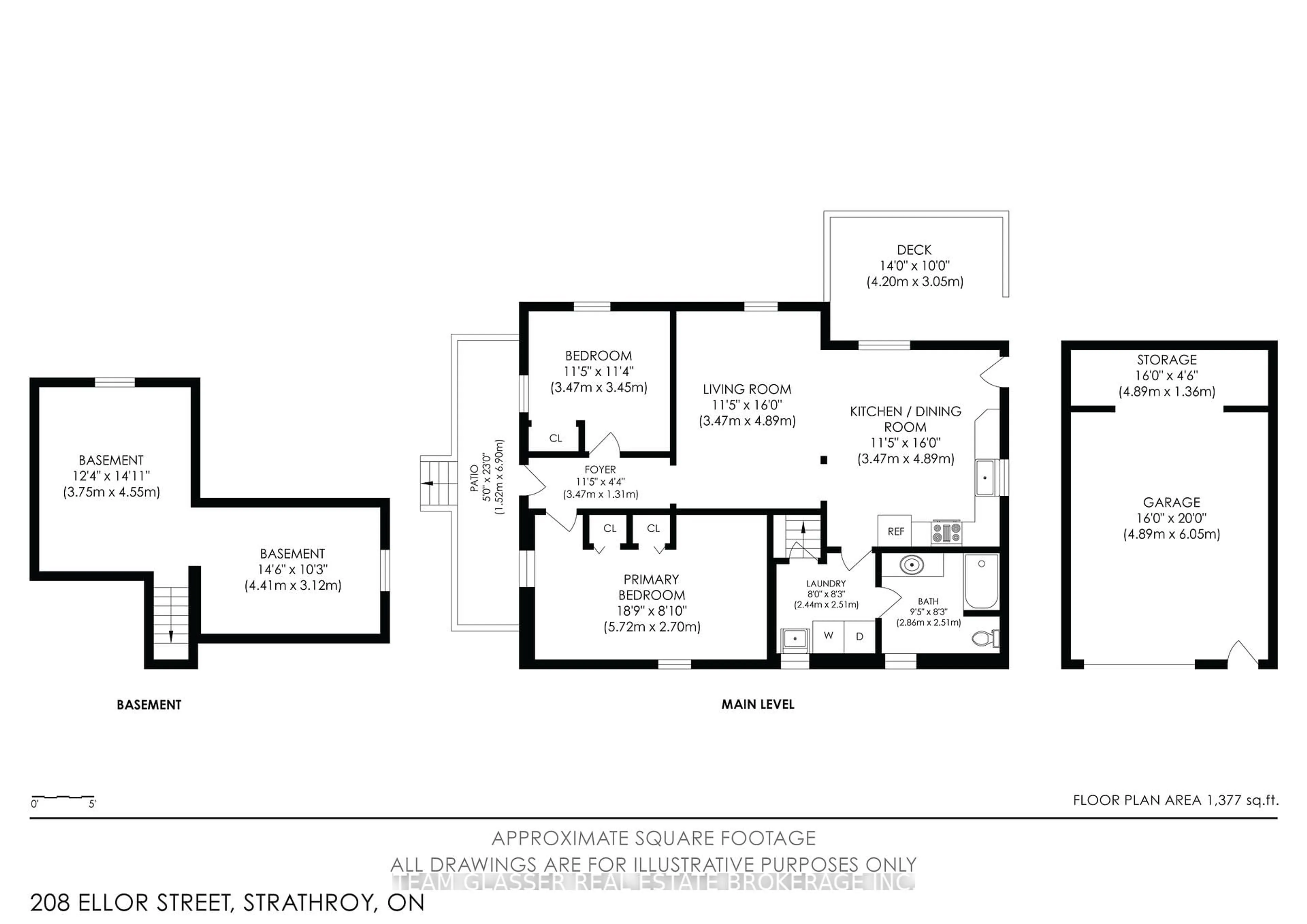 Floor plan for 208 ELLOR St, Strathroy-Caradoc Ontario N7G 2L3