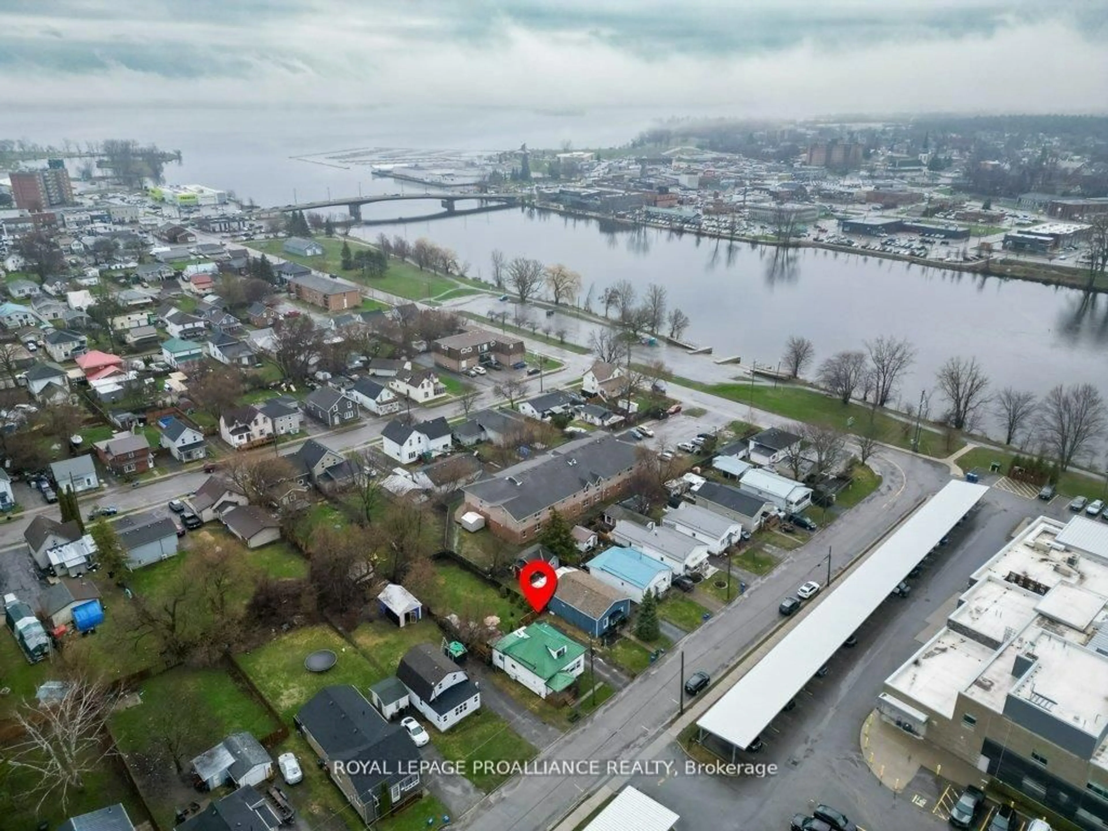 A pic from outside/outdoor area/front of a property/back of a property/a pic from drone, water/lake/river/ocean view for 17 Meyers St, Quinte West Ontario K8V 1W5