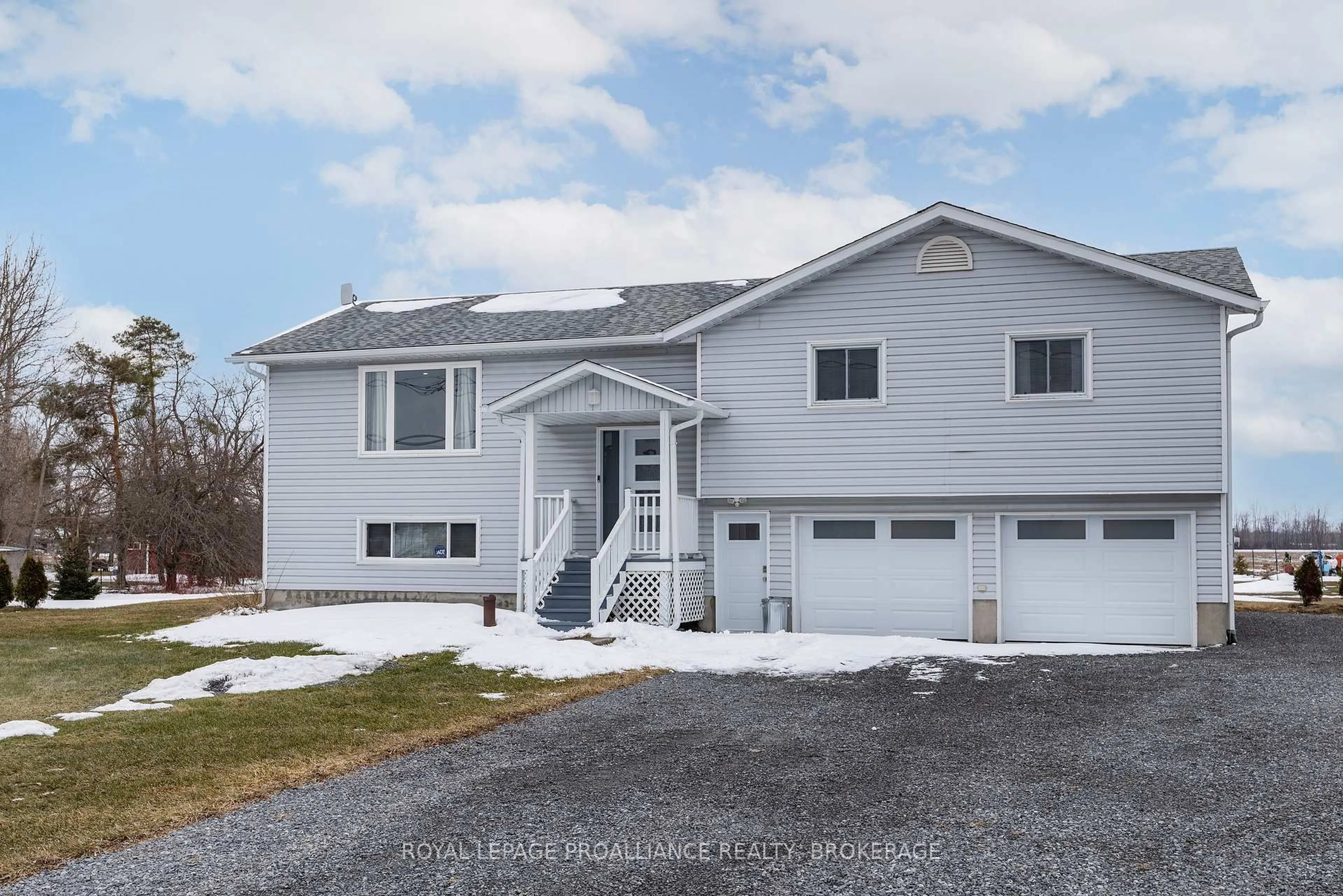 Home with vinyl exterior material, street for 4318 County Road 6, Yarker Ontario K0K 3N0
