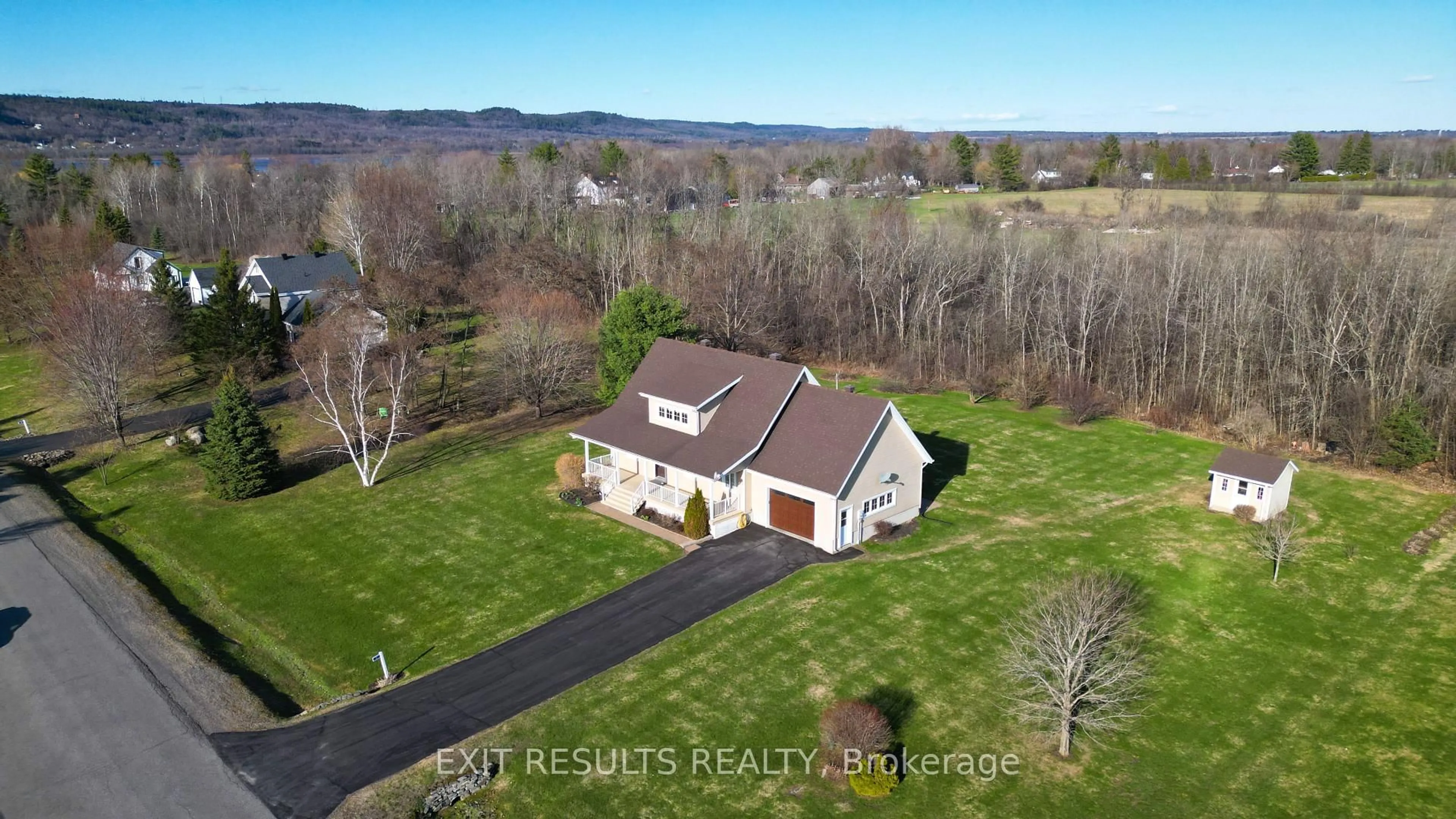 A pic from outside/outdoor area/front of a property/back of a property/a pic from drone, water/lake/river/ocean view for 8 Ravary St, Champlain Ontario K0B 1K0