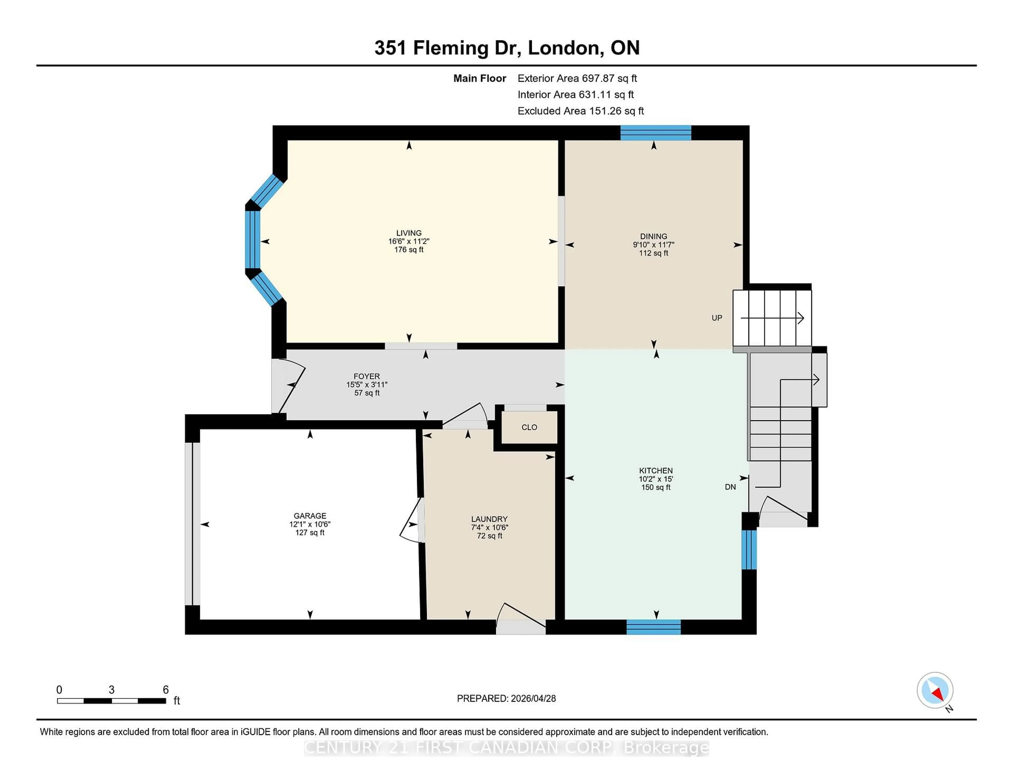 Floor plan for 351 Fleming Dr, London East Ontario N5V 4Y6