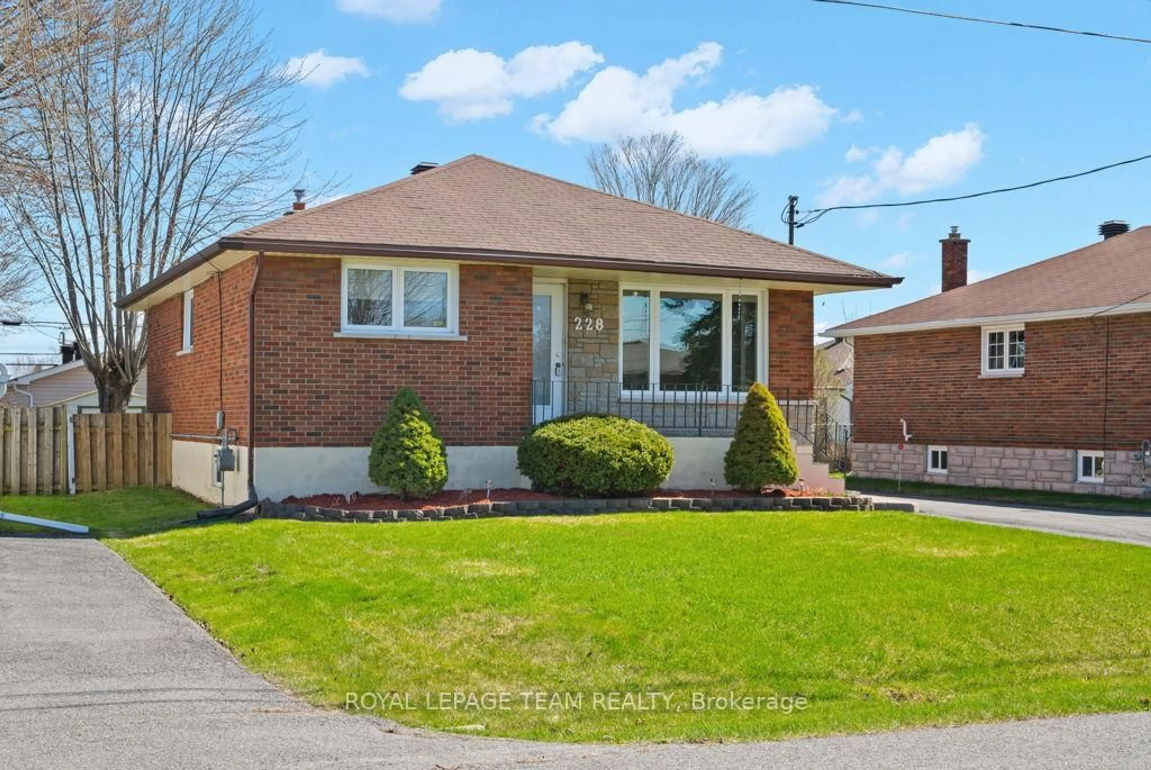 Home with brick exterior material, street for 228 Laframboise Ave, Cornwall Ontario K6H 3E7