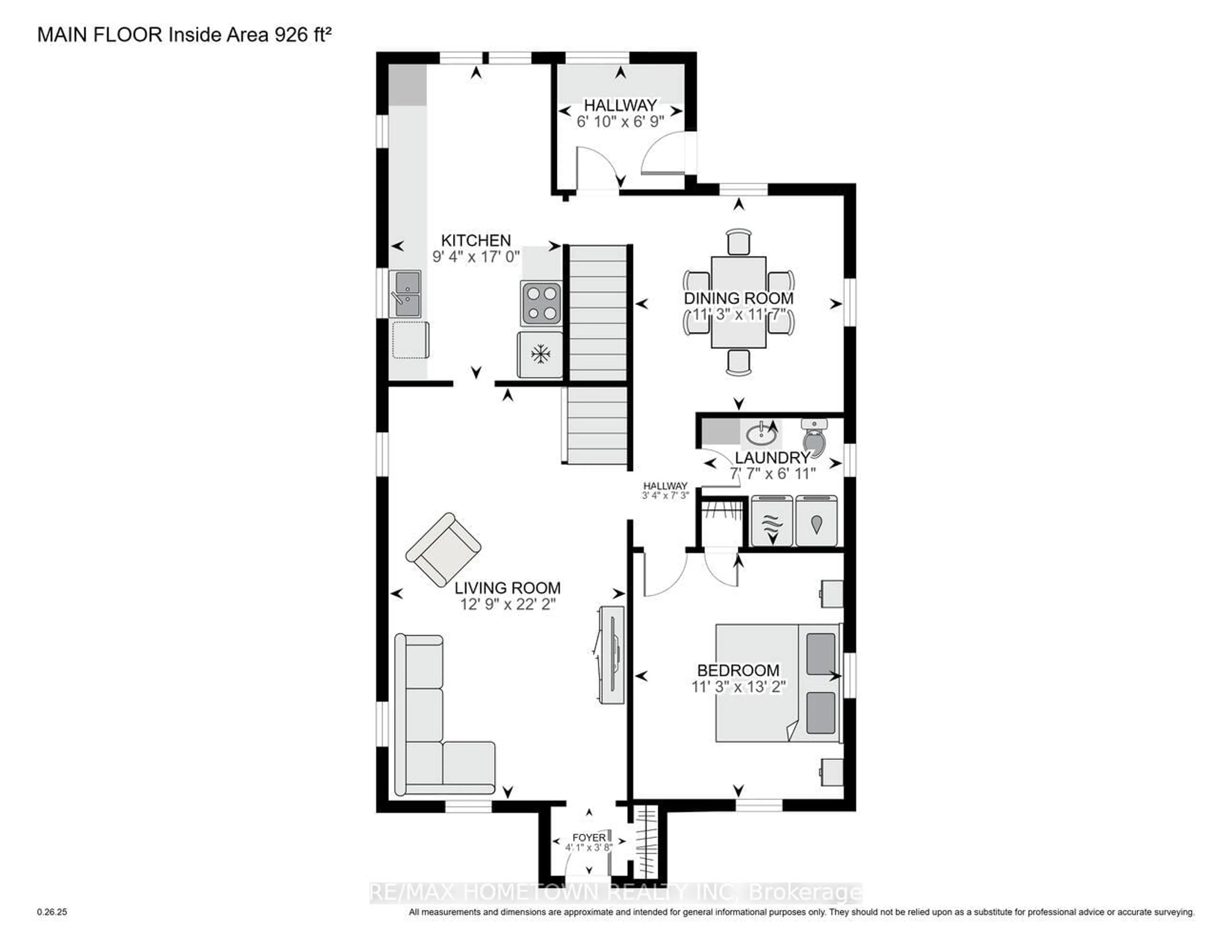 Floor plan for 36 Centre St, Brockville Ontario K6V 5S5