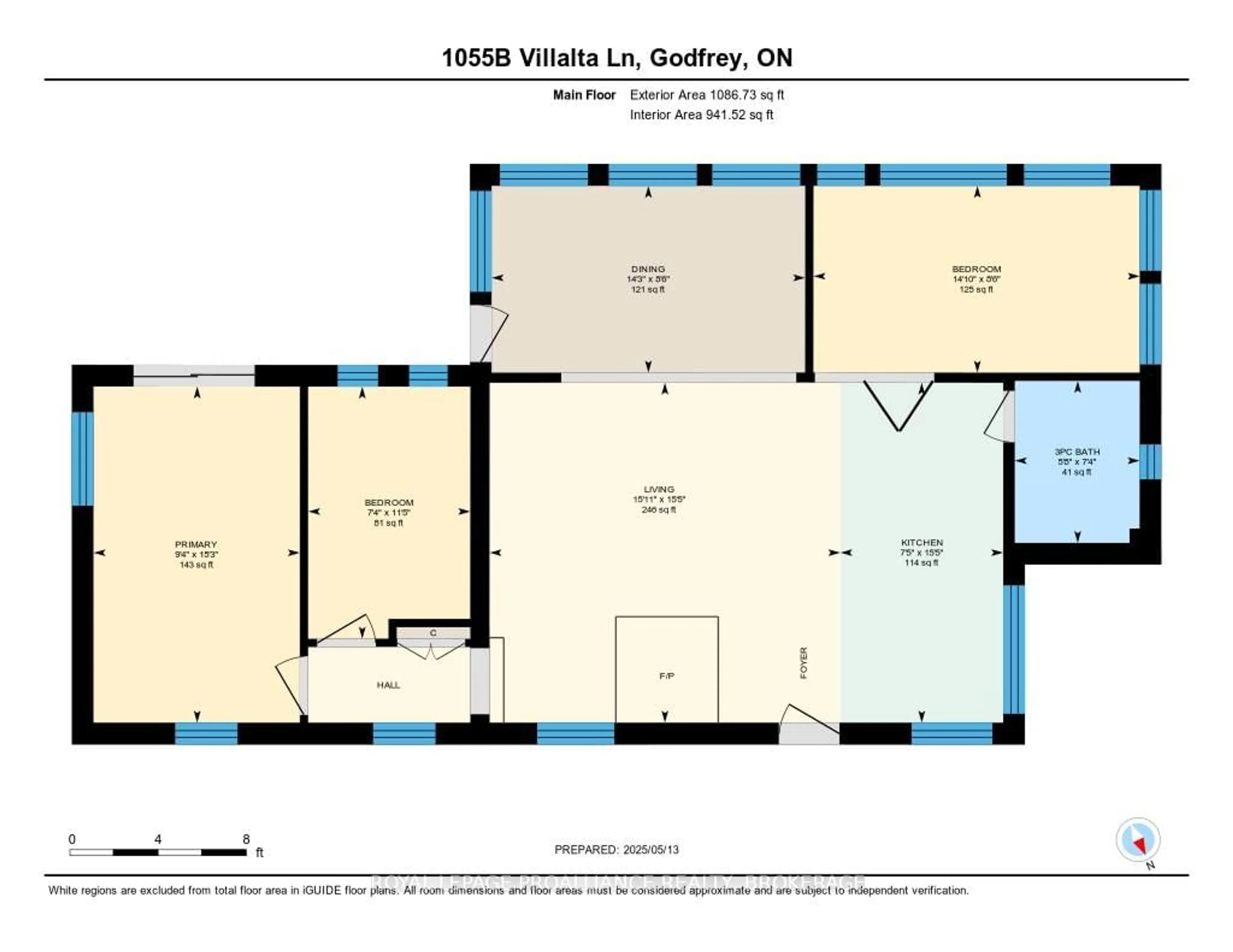Floor plan for 1055B Vilalta Lane, Godfrey Ontario K0H 1T0