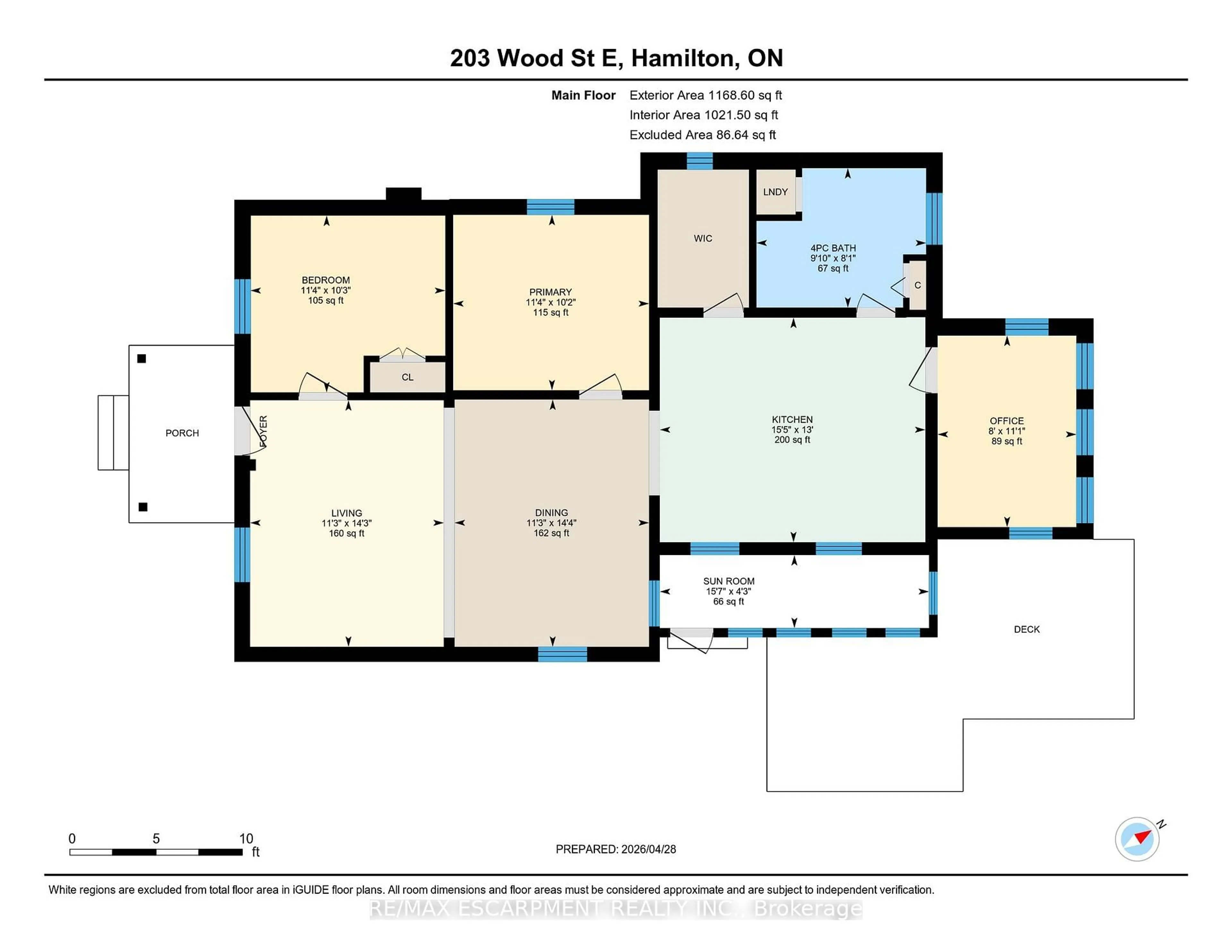 Floor plan for 203 Wood St, Hamilton Ontario L8L 3Z2