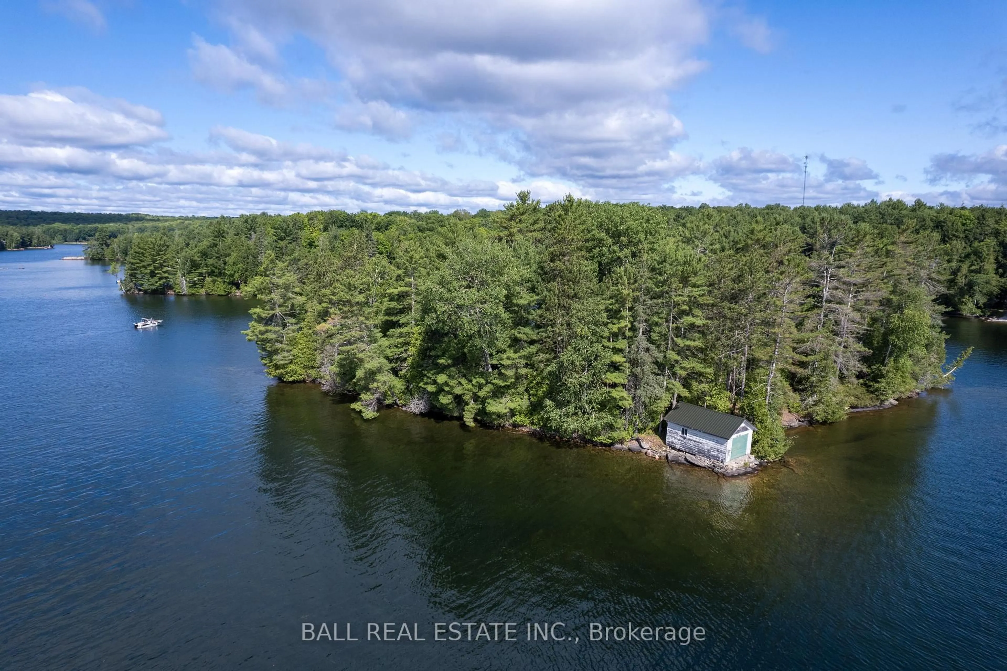 A pic from outside/outdoor area/front of a property/back of a property/a pic from drone, water/lake/river/ocean view for 25 Garden Island, North Kawartha Ontario K0L 1A0
