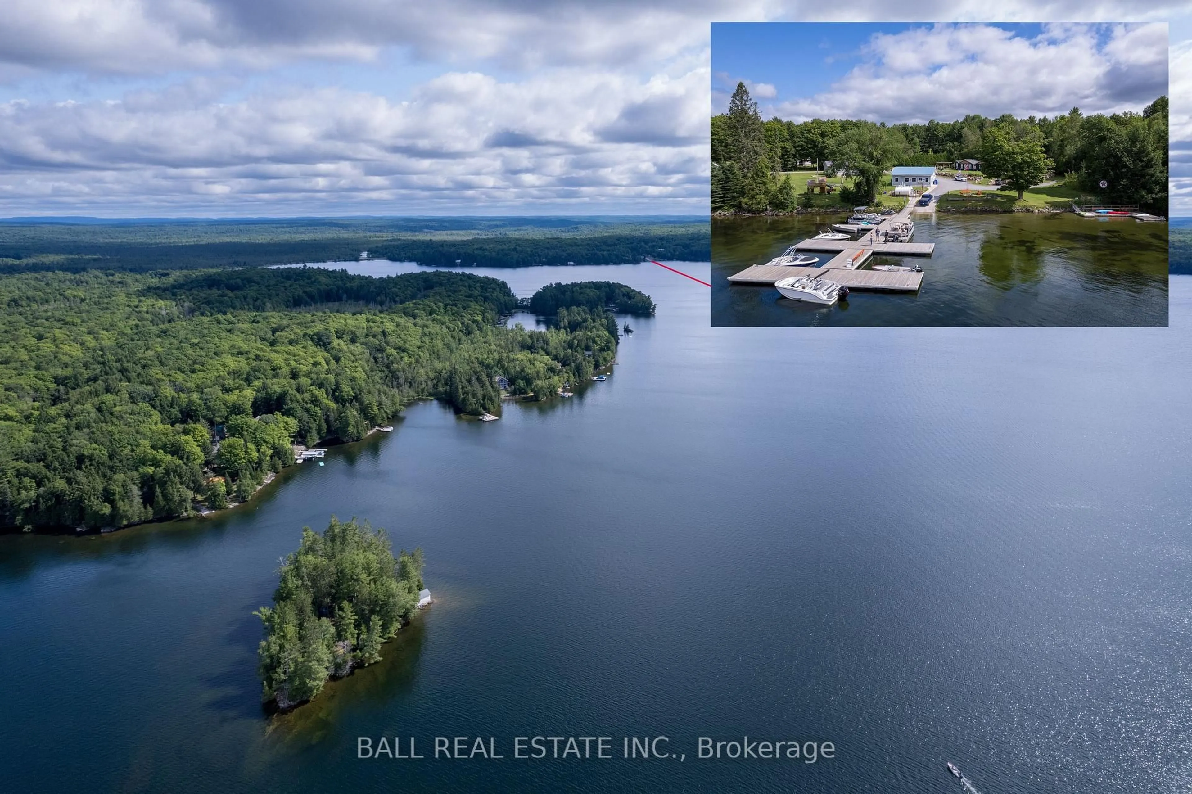 A pic from outside/outdoor area/front of a property/back of a property/a pic from drone, water/lake/river/ocean view for 25 Garden Island, North Kawartha Ontario K0L 1A0