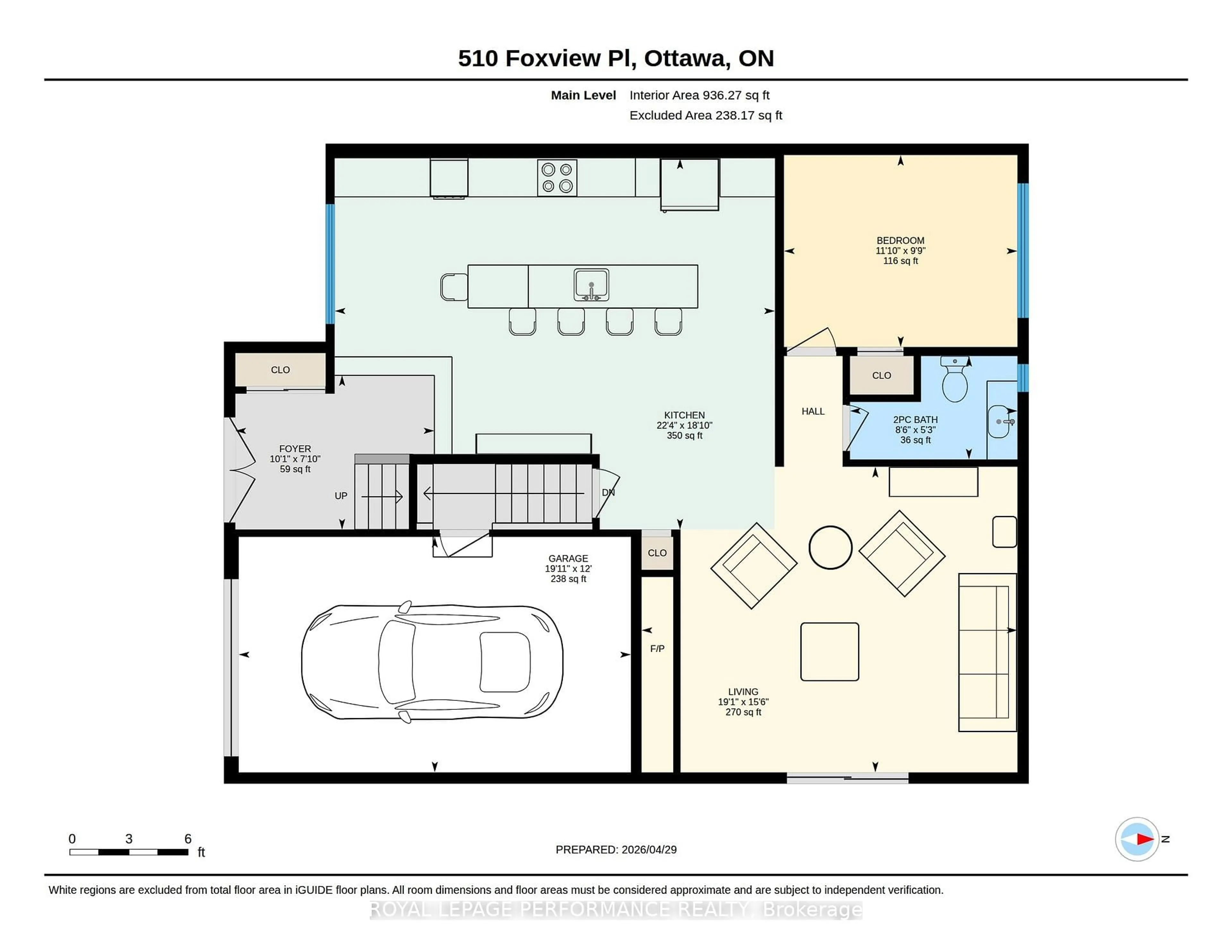 Floor plan for 510 Foxview Pl, Ottawa Ontario K1K 4C4