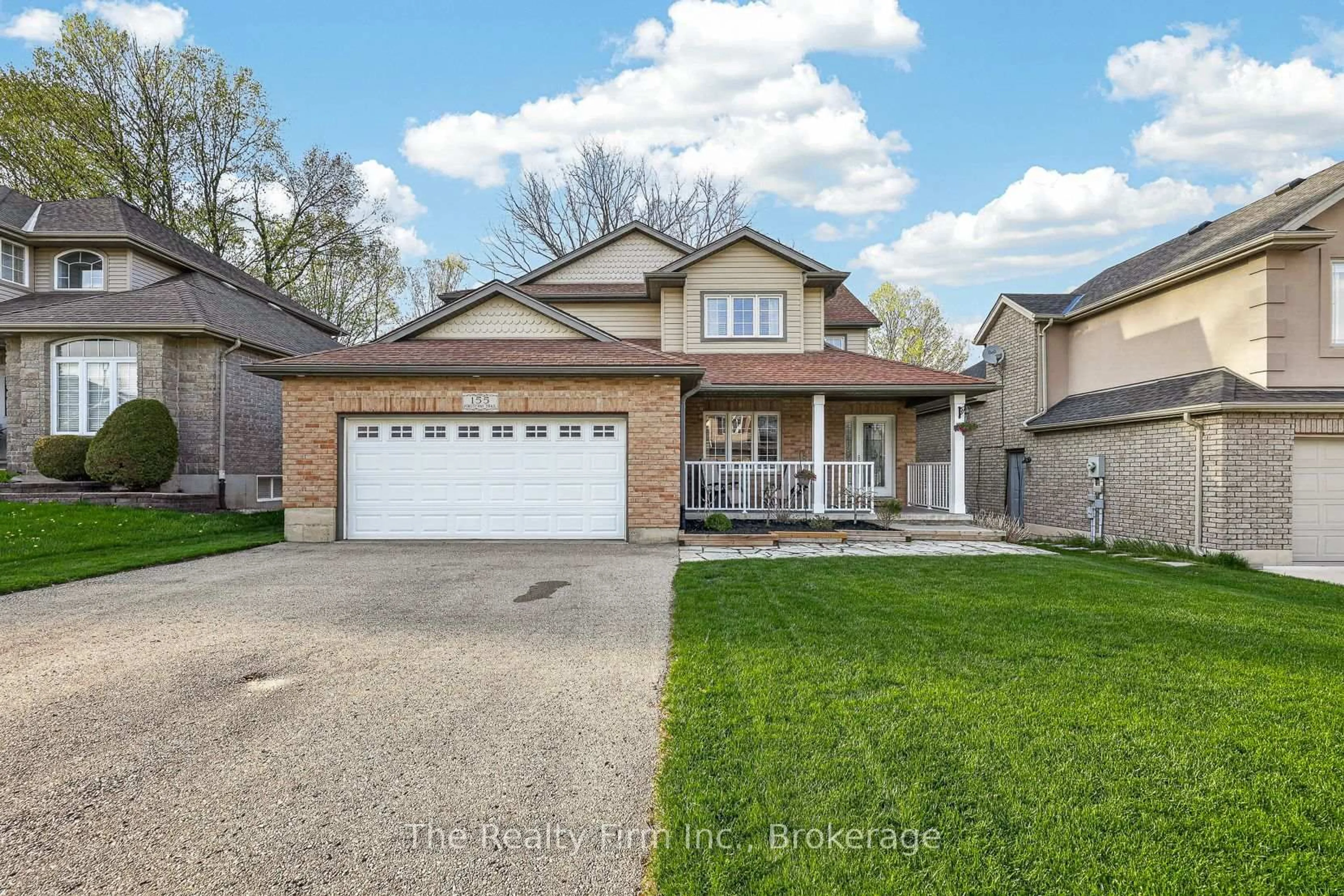 Home with brick exterior material, street for 155 Forestway Tr, Woodstock Ontario N4S 9A7