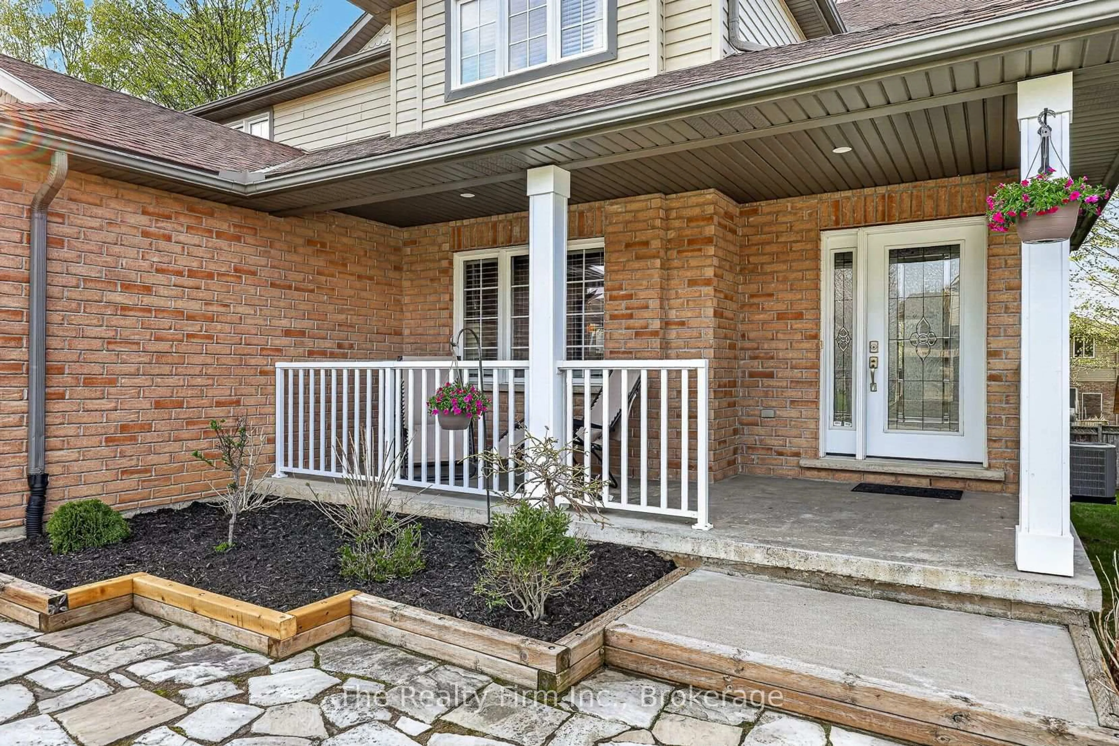 Home with brick exterior material, street for 155 Forestway Tr, Woodstock Ontario N4S 9A7