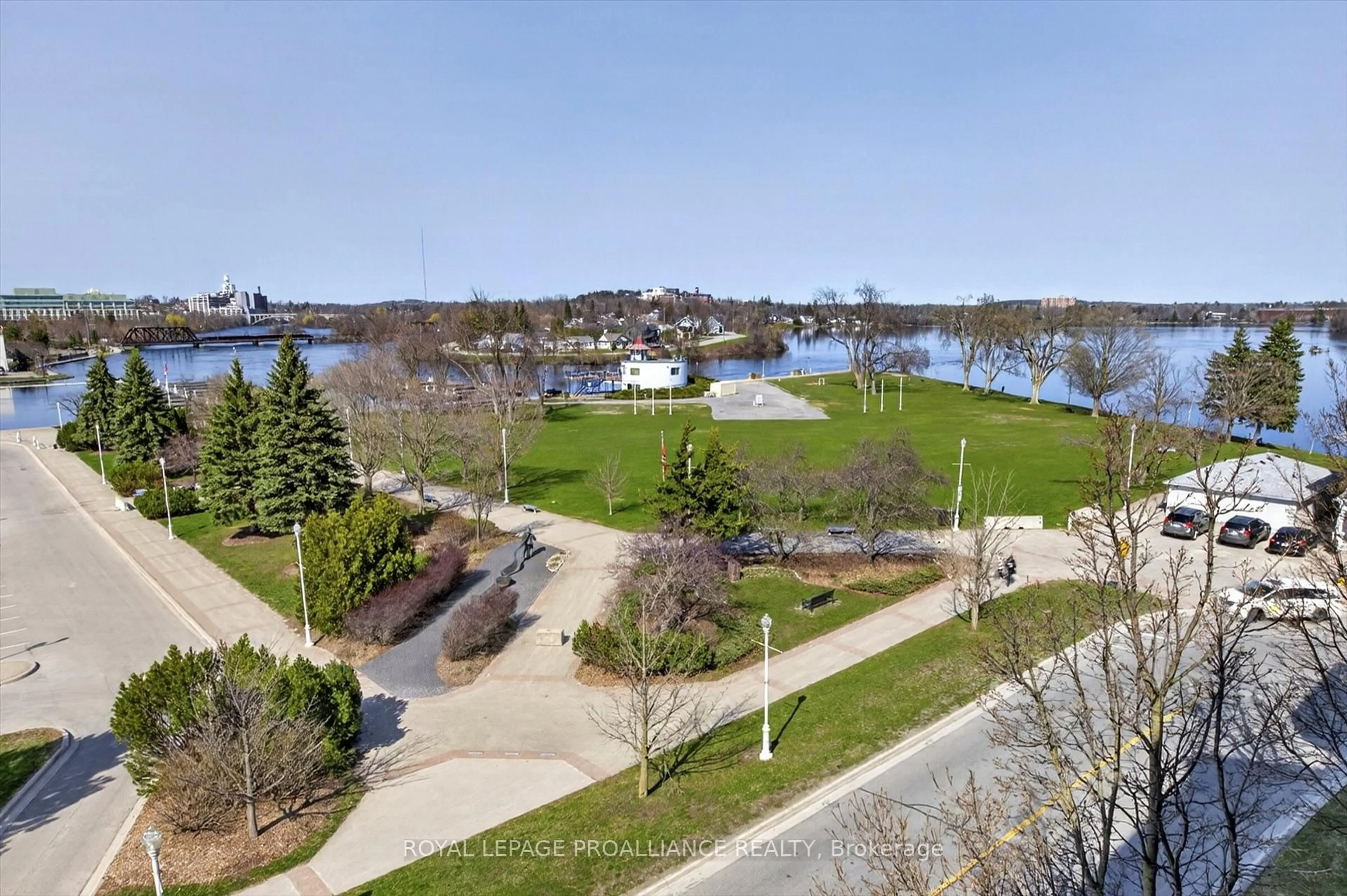 A pic from outside/outdoor area/front of a property/back of a property/a pic from drone, water/lake/river/ocean view for 2 George St #502, Peterborough Ontario K9J 8K8