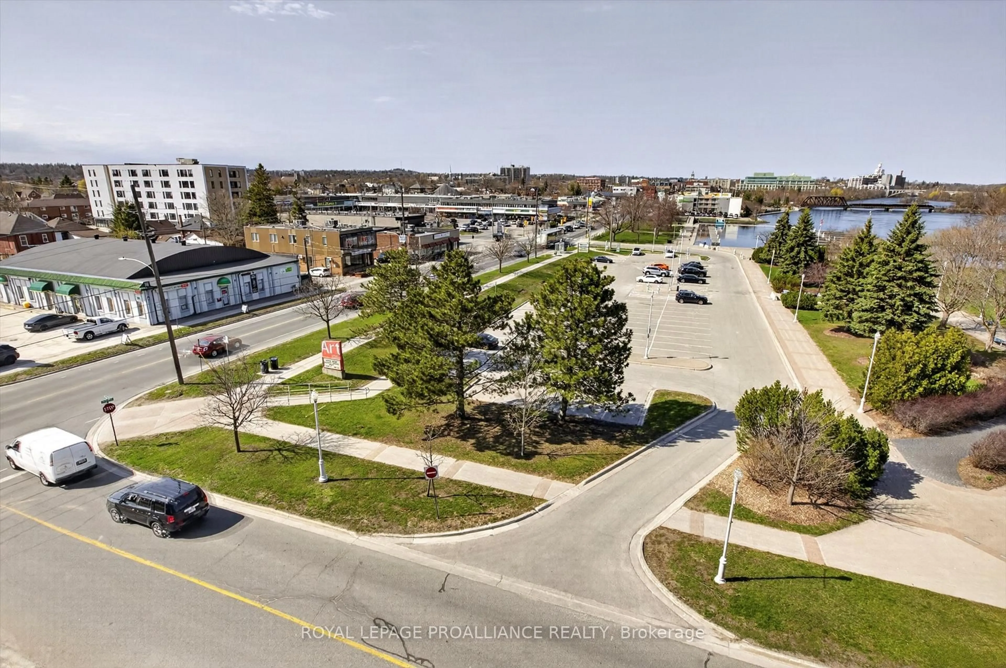 A pic from outside/outdoor area/front of a property/back of a property/a pic from drone, street for 2 George St #502, Peterborough Ontario K9J 8K8