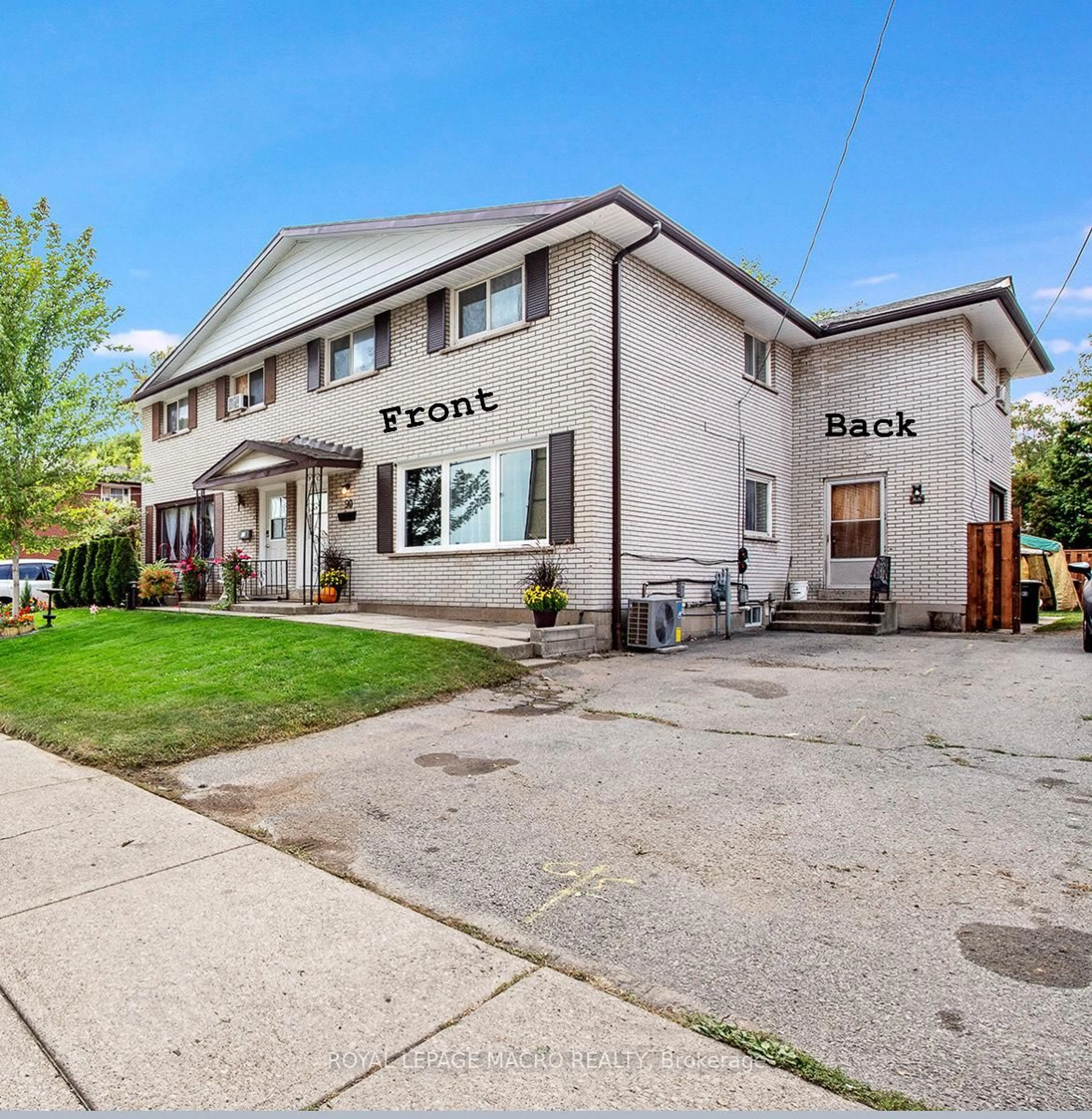 Home with brick exterior material, street for 56 & 58 Delawana Dr, Hamilton Ontario L8E 1G4