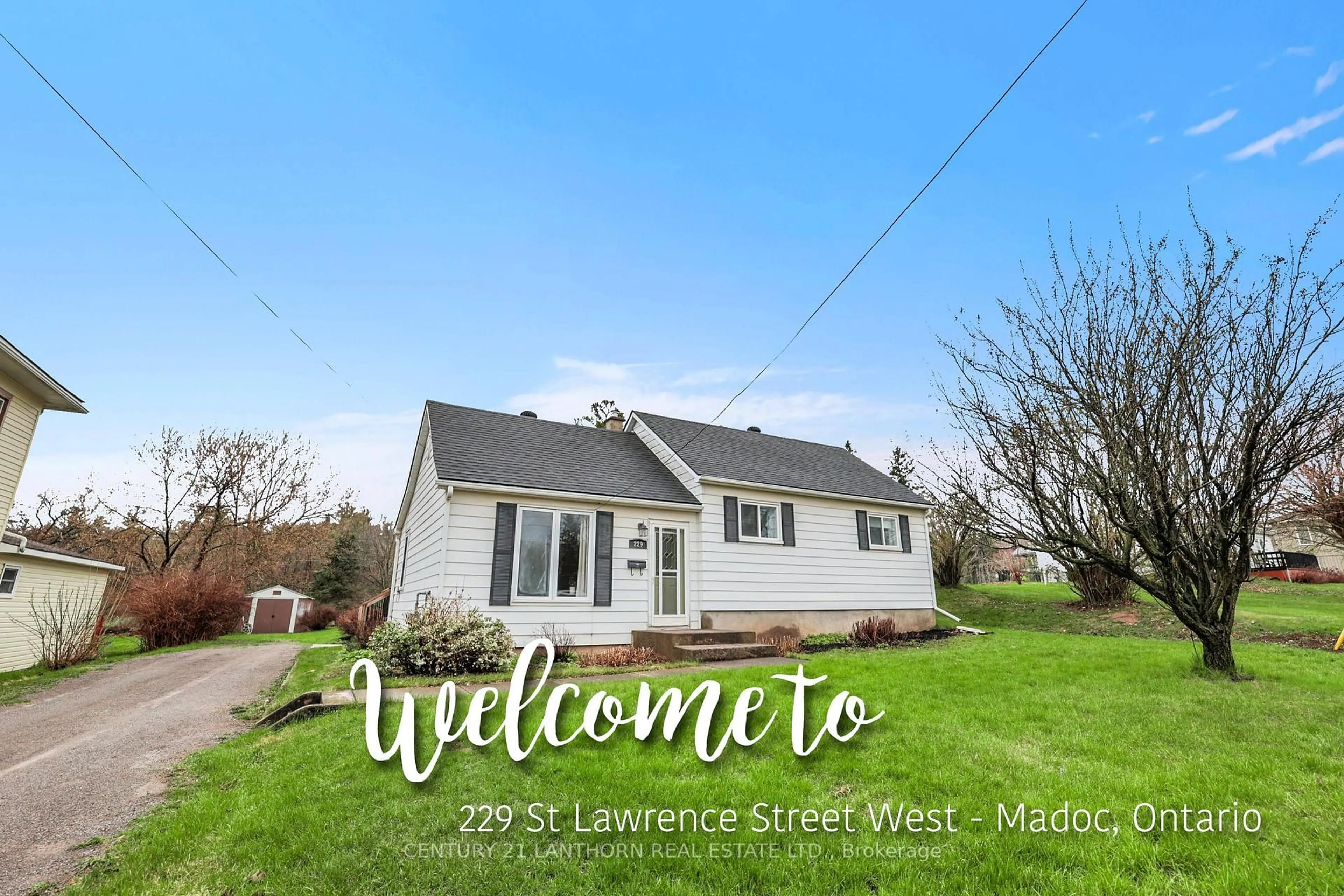 A pic from outside/outdoor area/front of a property/back of a property/a pic from drone, street for 229 St Lawrence St, Madoc Ontario K0K 2K0