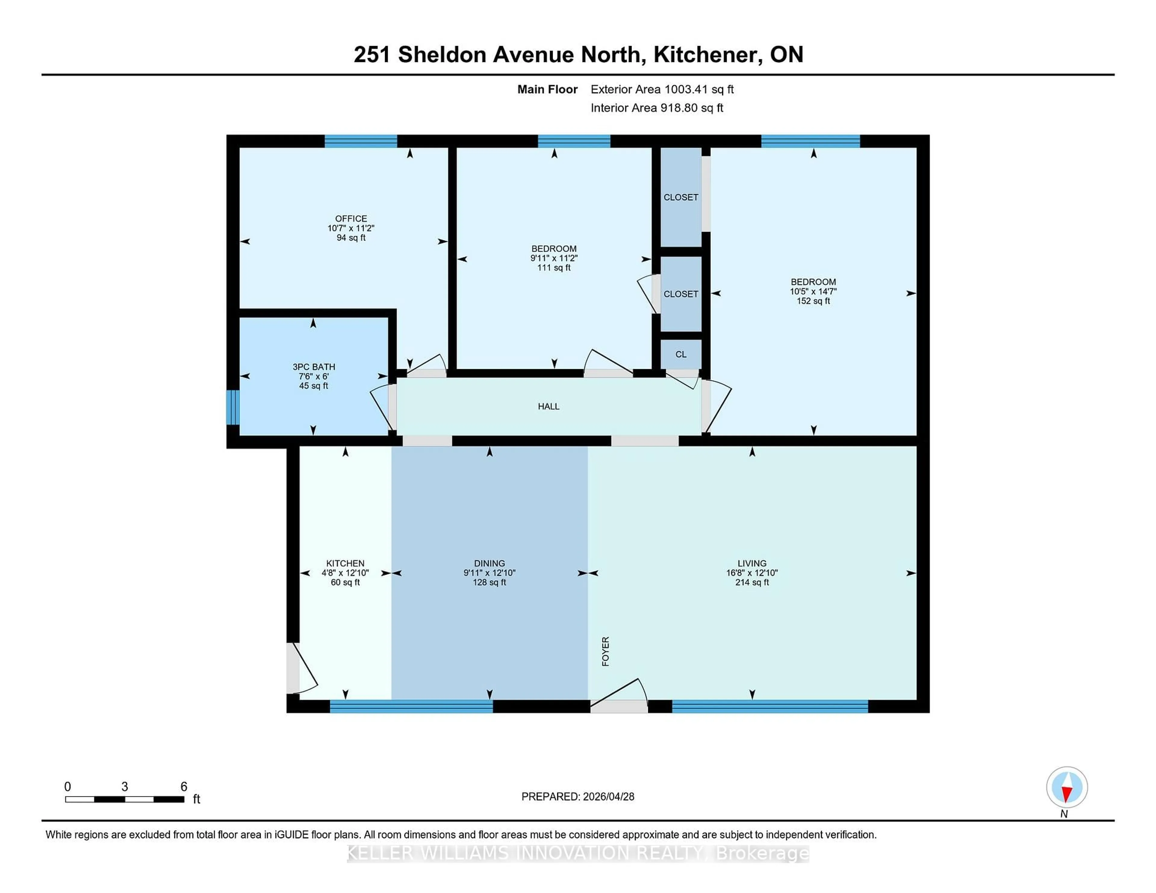Floor plan for 251 Sheldon Ave, Kitchener Ontario N2H 3M9