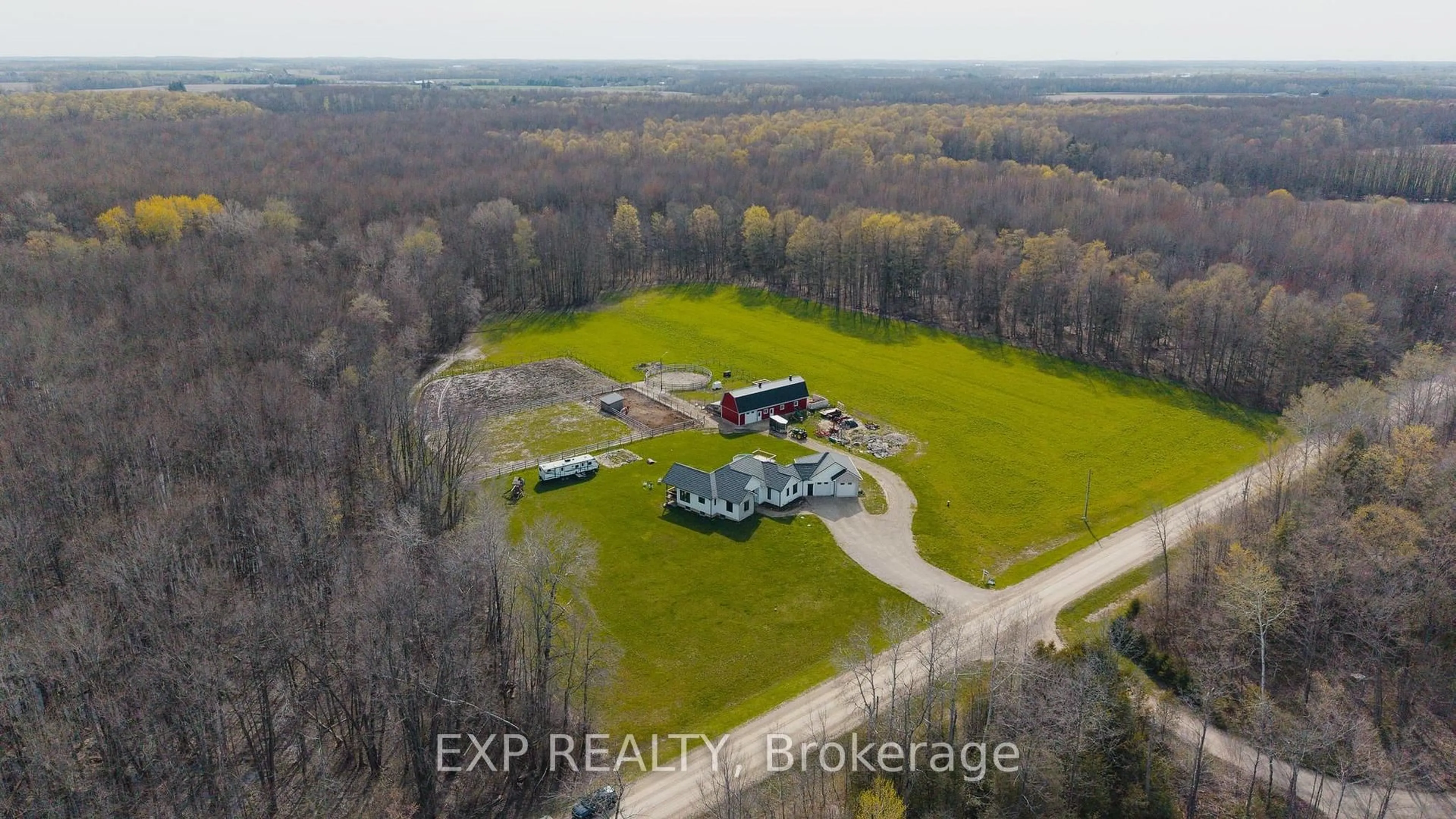 A pic from outside/outdoor area/front of a property/back of a property/a pic from drone, building for 42551 C Line Rd, Morris Turnberry Ontario N0G 1G0
