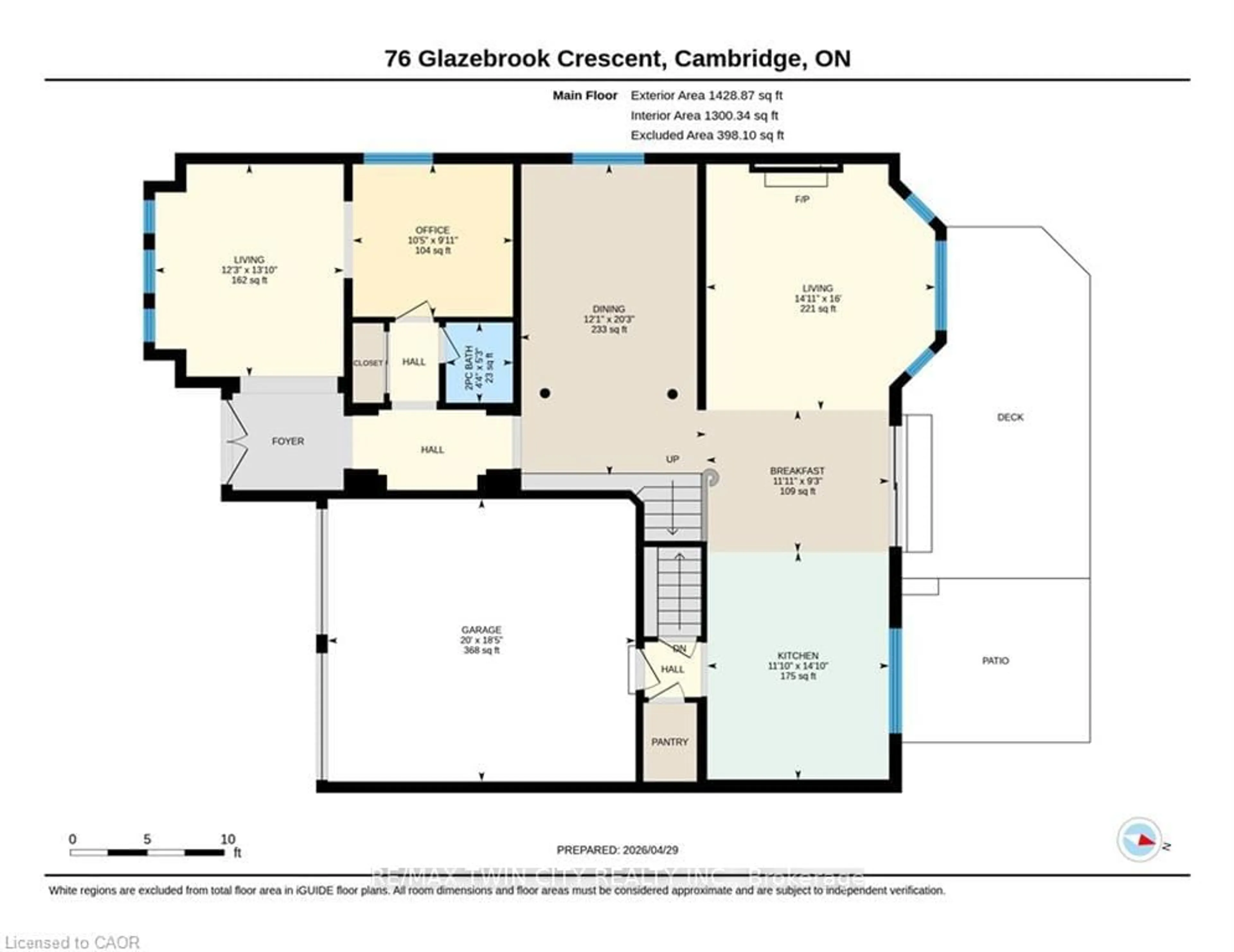 Floor plan for 76 GLAZEBROOK Cres, Cambridge Ontario N1T 2H8