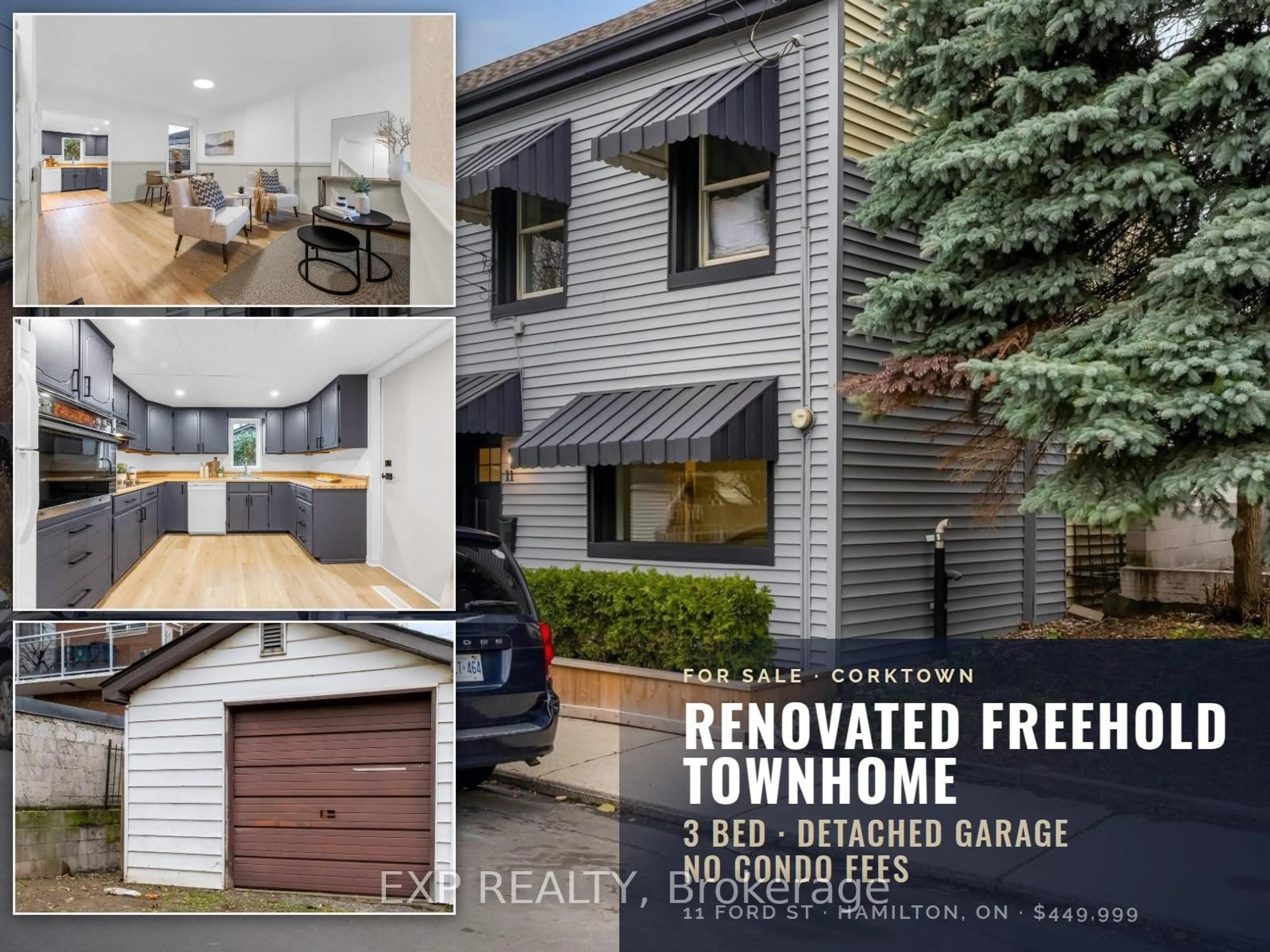 A pic from outside/outdoor area/front of a property/back of a property/a pic from drone, street for 11 Ford St, Hamilton Ontario L8N 2P4