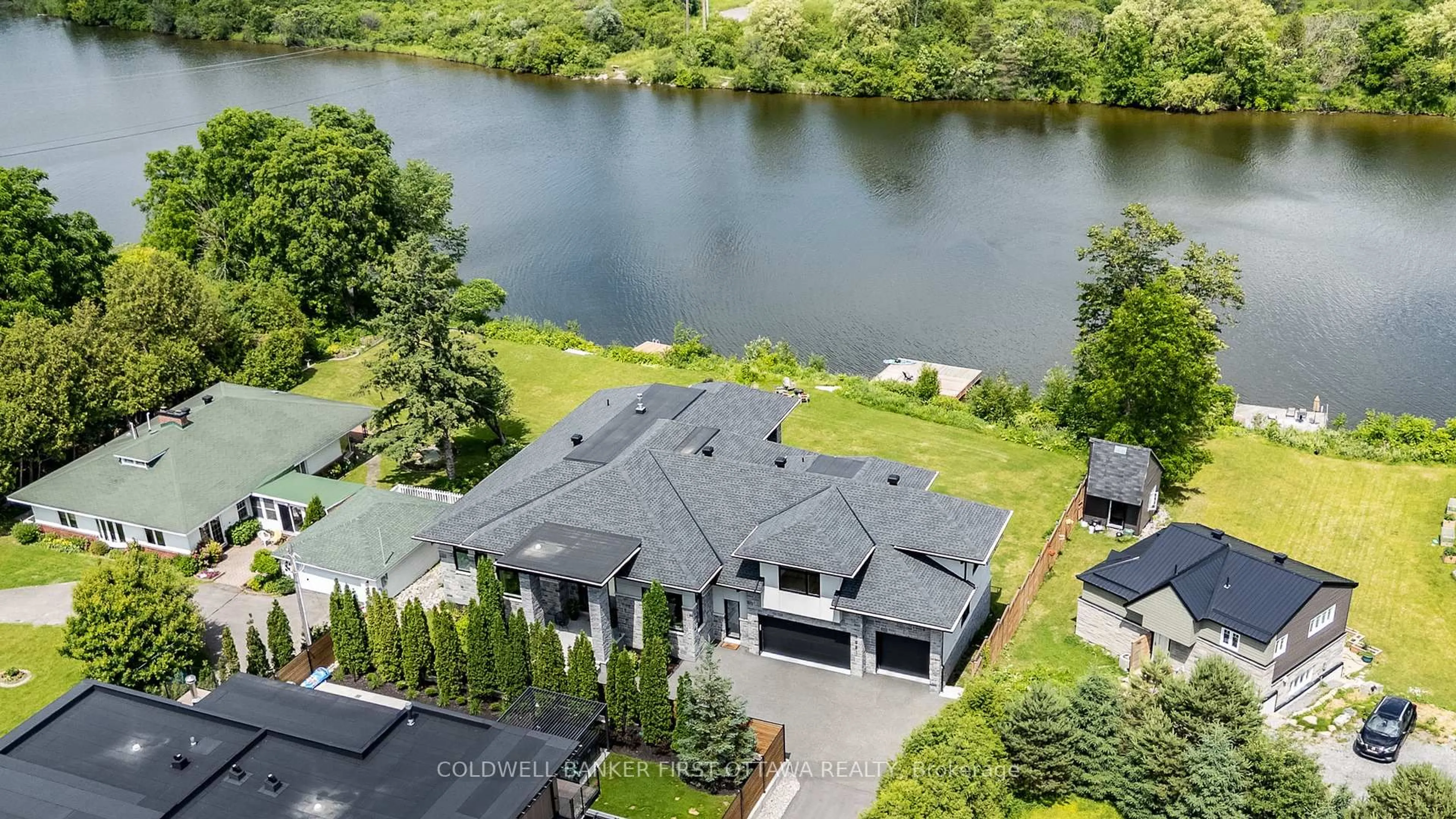 A pic from outside/outdoor area/front of a property/back of a property/a pic from drone, water/lake/river/ocean view for 1981 PRINCE OF WALES Dr, Ottawa Ontario K2C 3J7