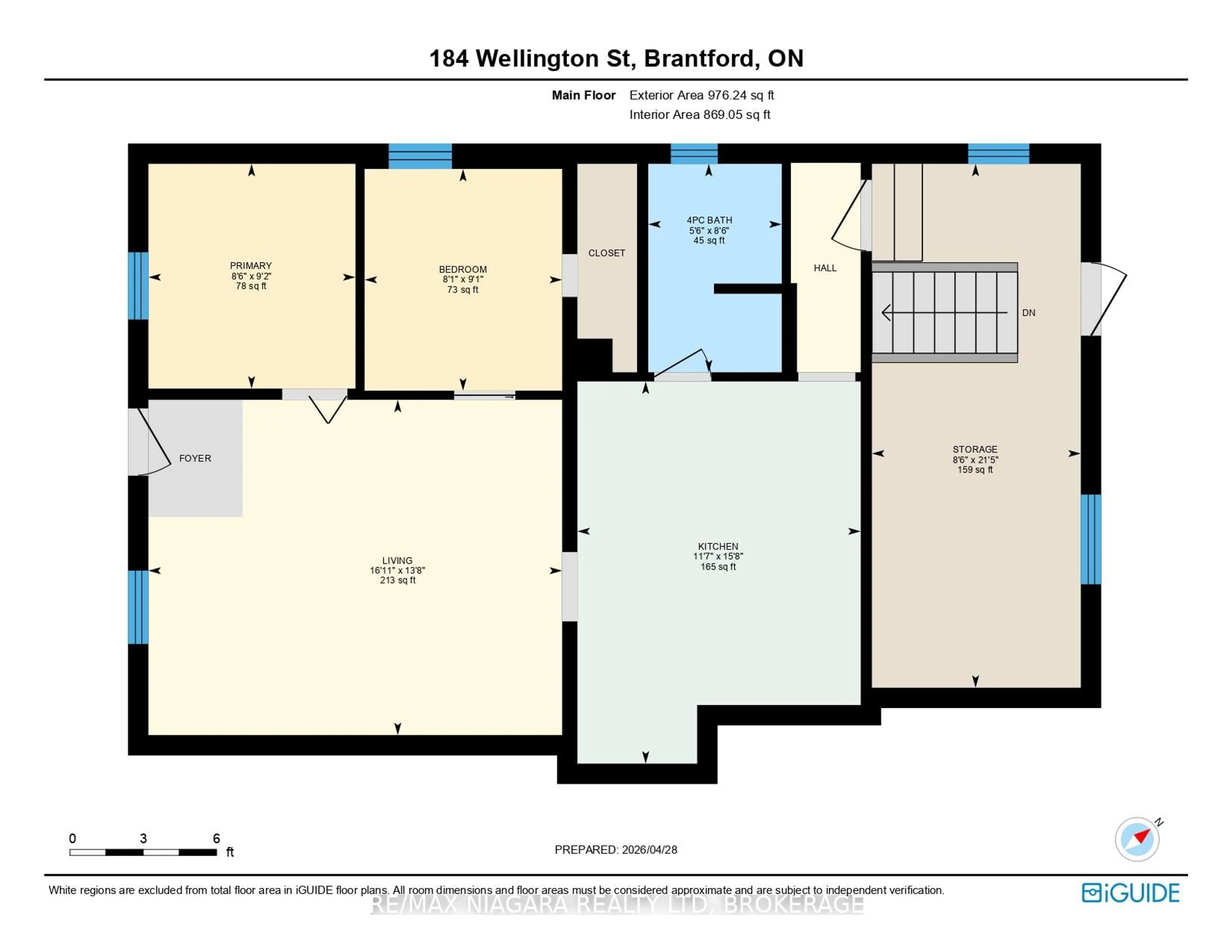Floor plan for 184 Wellington St, Brantford Ontario N3S 3Y9