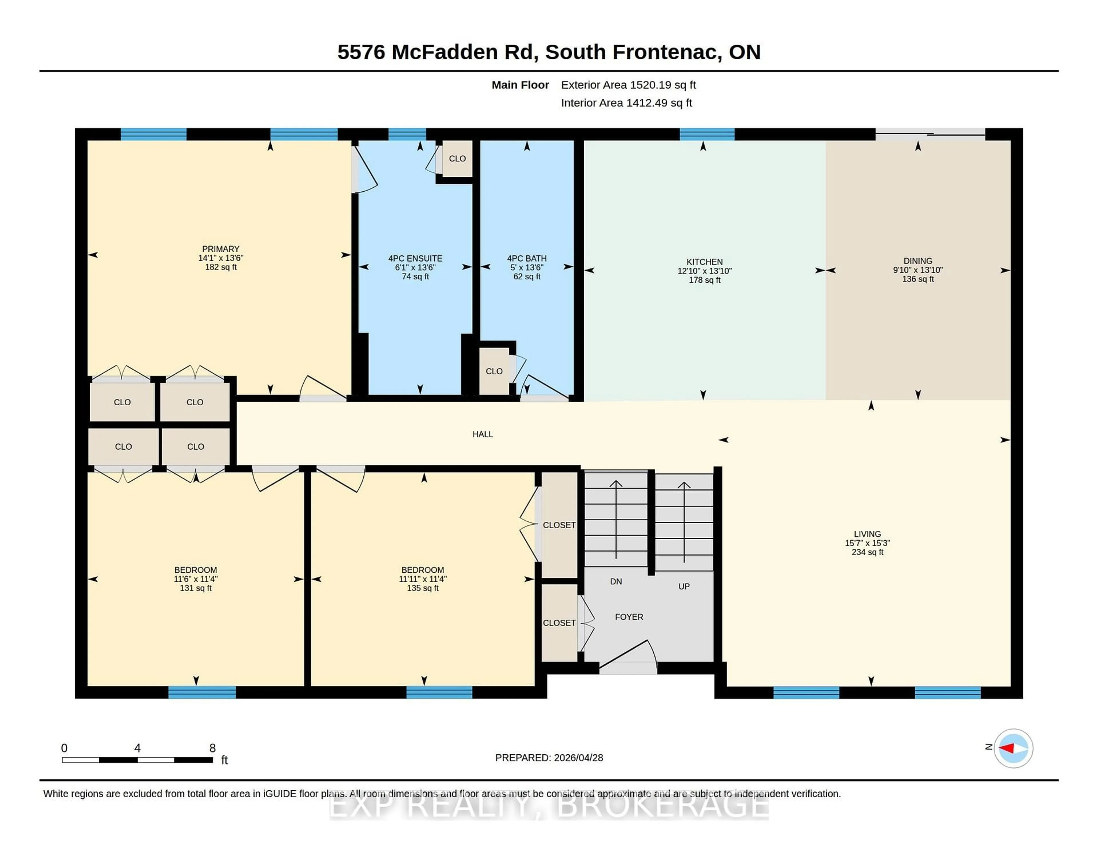 Floor plan for 5576 MCFADDEN Rd, Perth Road Ontario K0H 2L0