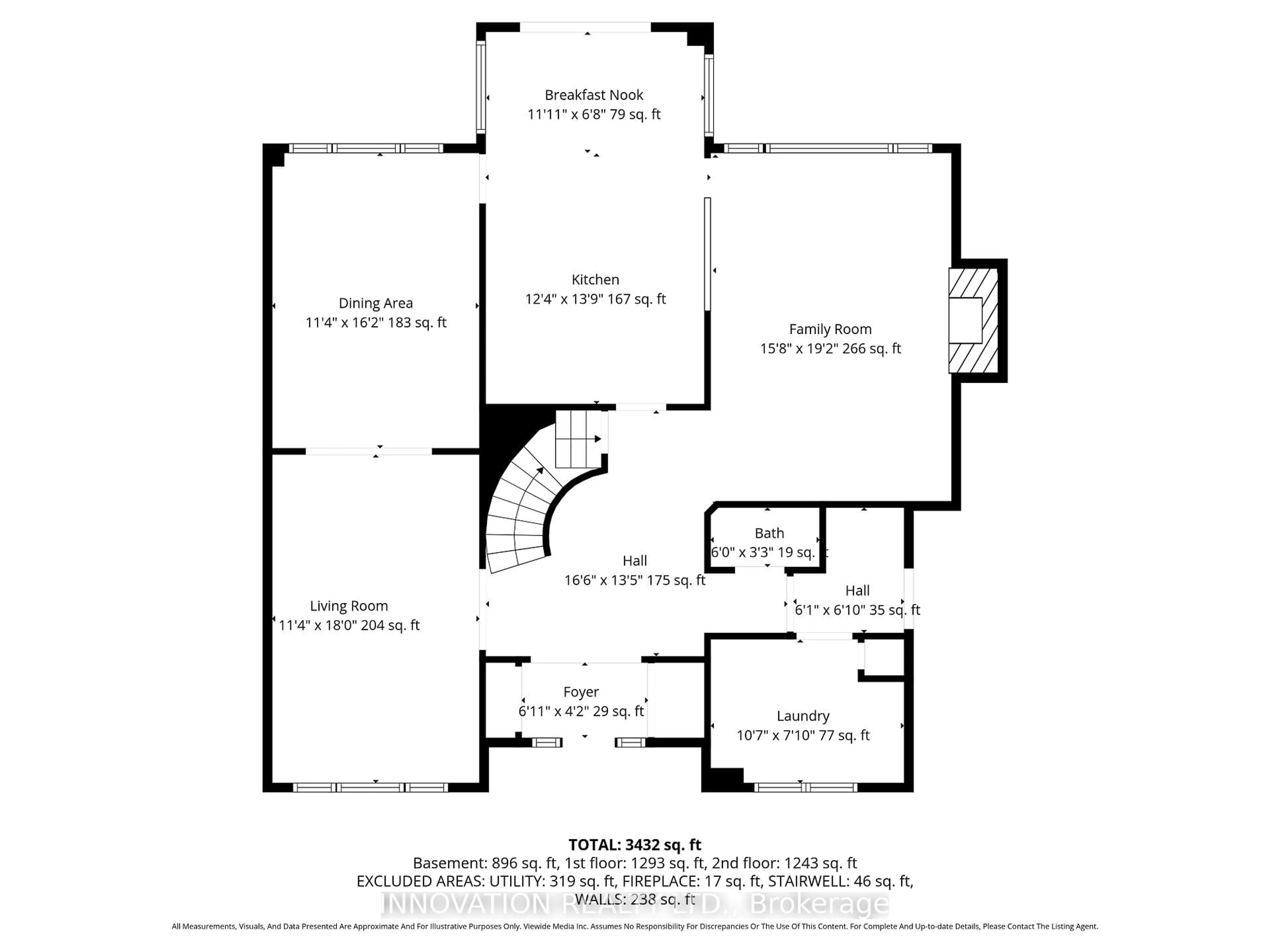 Floor plan for 32 Marble Arch Cres, Ottawa Ontario K2G 5S3