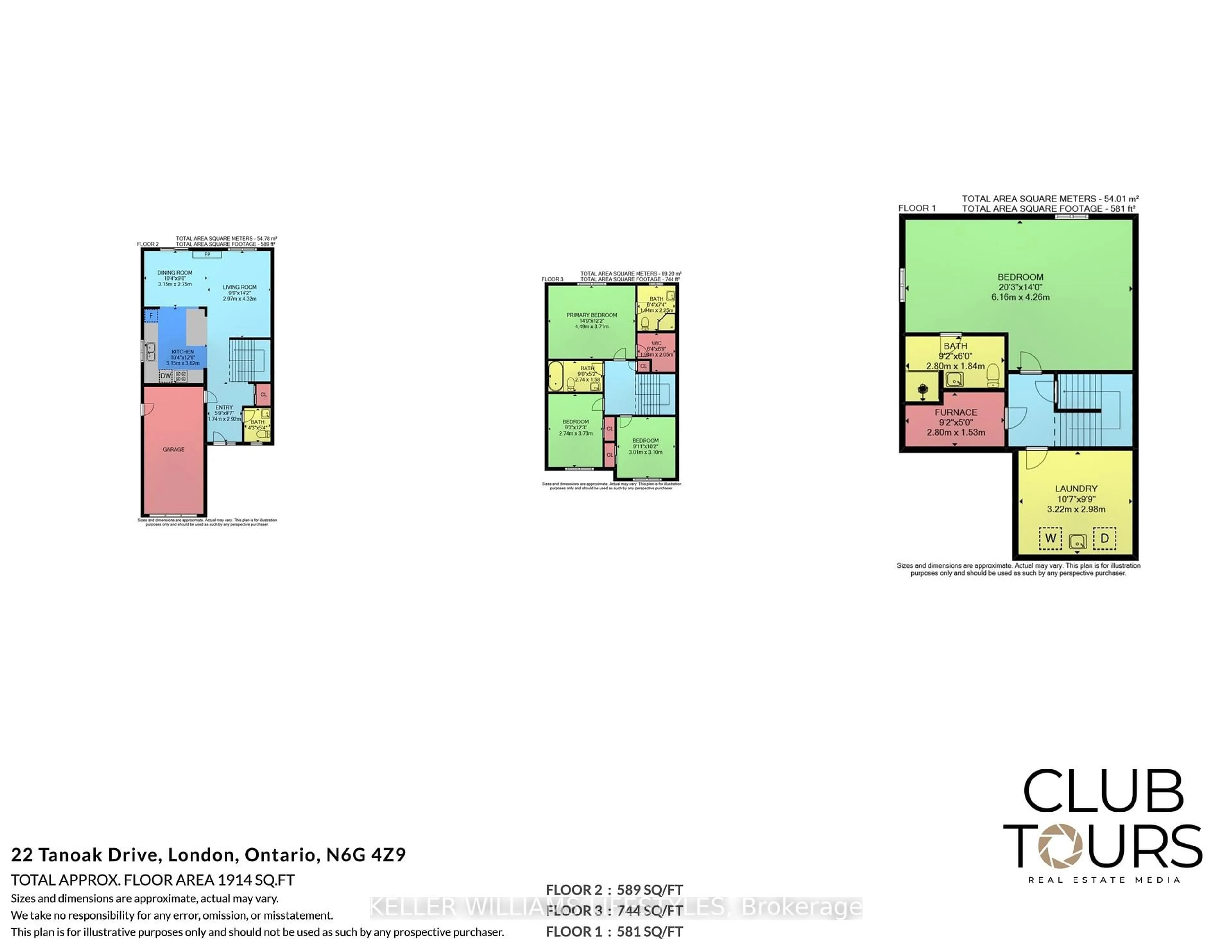 Floor plan for 22 Tanoak Dr, London North Ontario N6G 4Z9