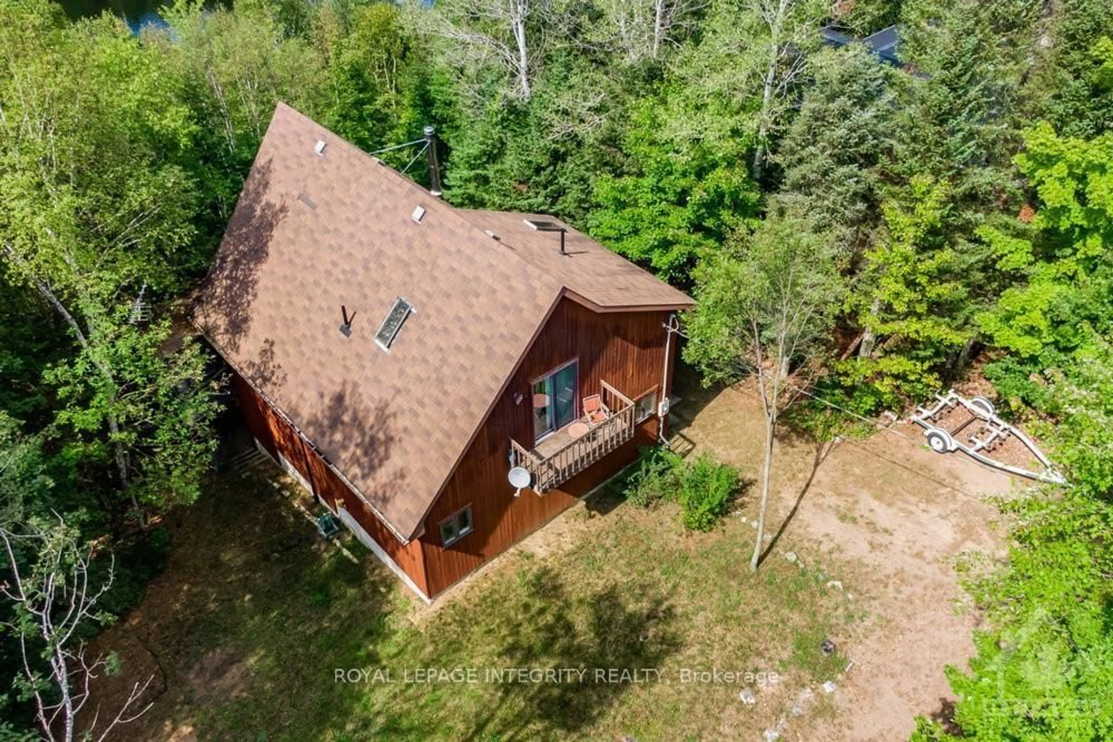A pic from outside/outdoor area/front of a property/back of a property/a pic from drone, forest/trees view for 6059 Centennial Dr, Renfrew Ontario K7V 3Z9