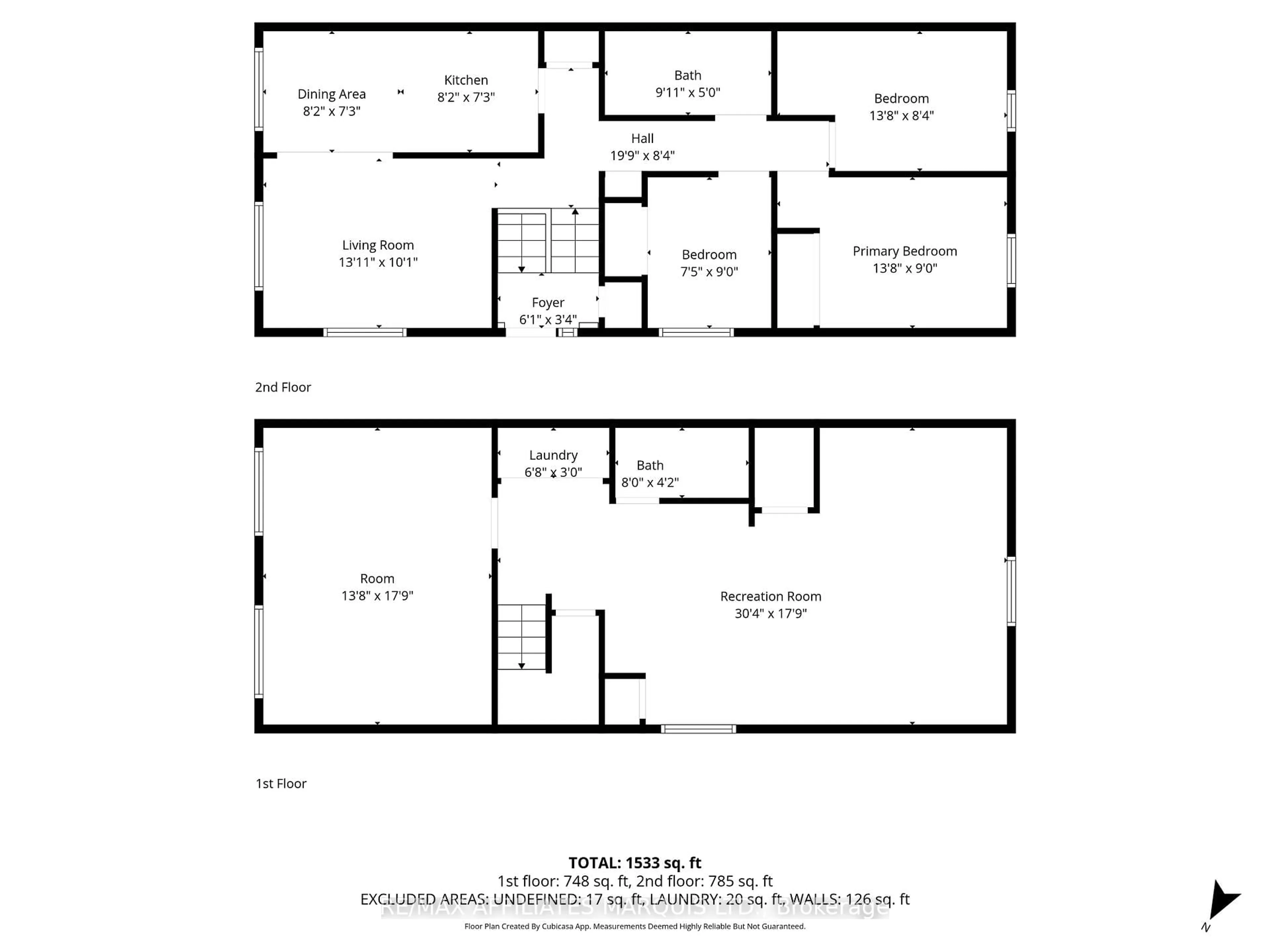 Floor plan for 1754 Branch Dr, Cornwall Ontario K6J 5S6